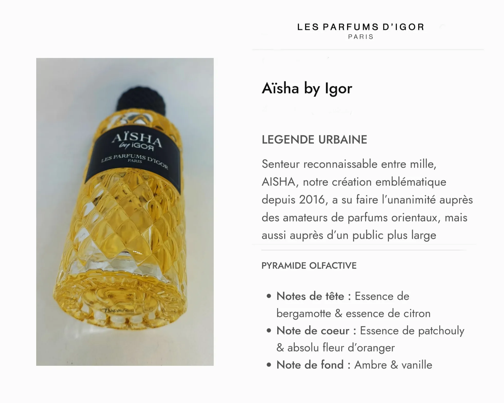 Aïsha Les Parfums D'Igor Creation 50ML Ekstrakt perfumowy