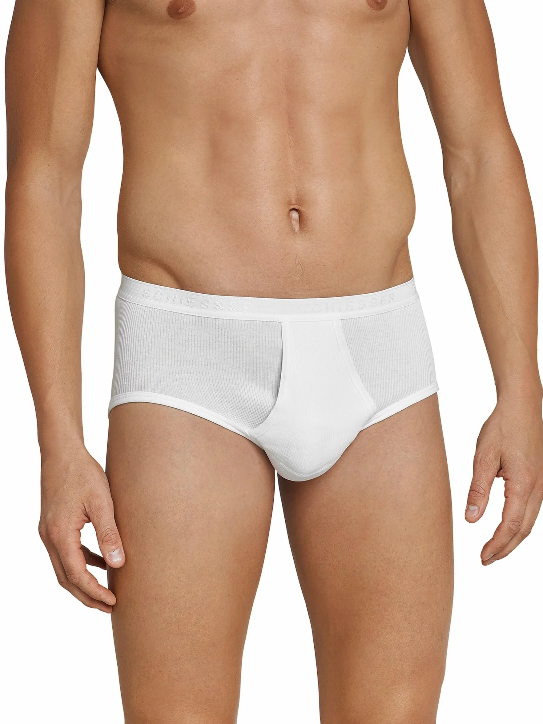 Schiesser Męskie Slipy Sportowe (2 Sztuki), Biały (Biały 100), 4Xl