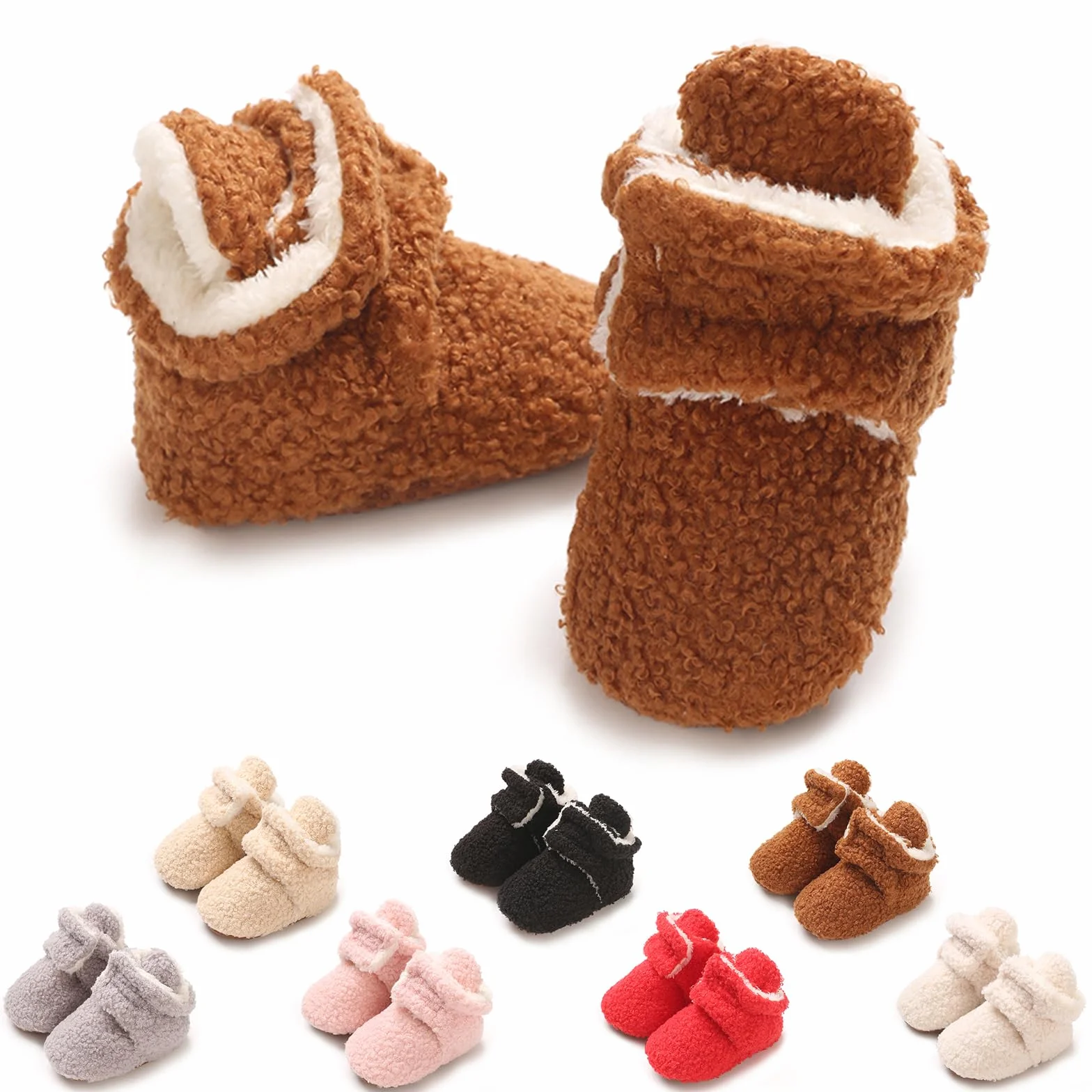 Buty chłopięce dla dziewczynek zimowe pierwsze kroki do butów z miękką podeszwą antypoślizgowe buty dla noworodków grube ciepłe buty śniegowe dziecięce