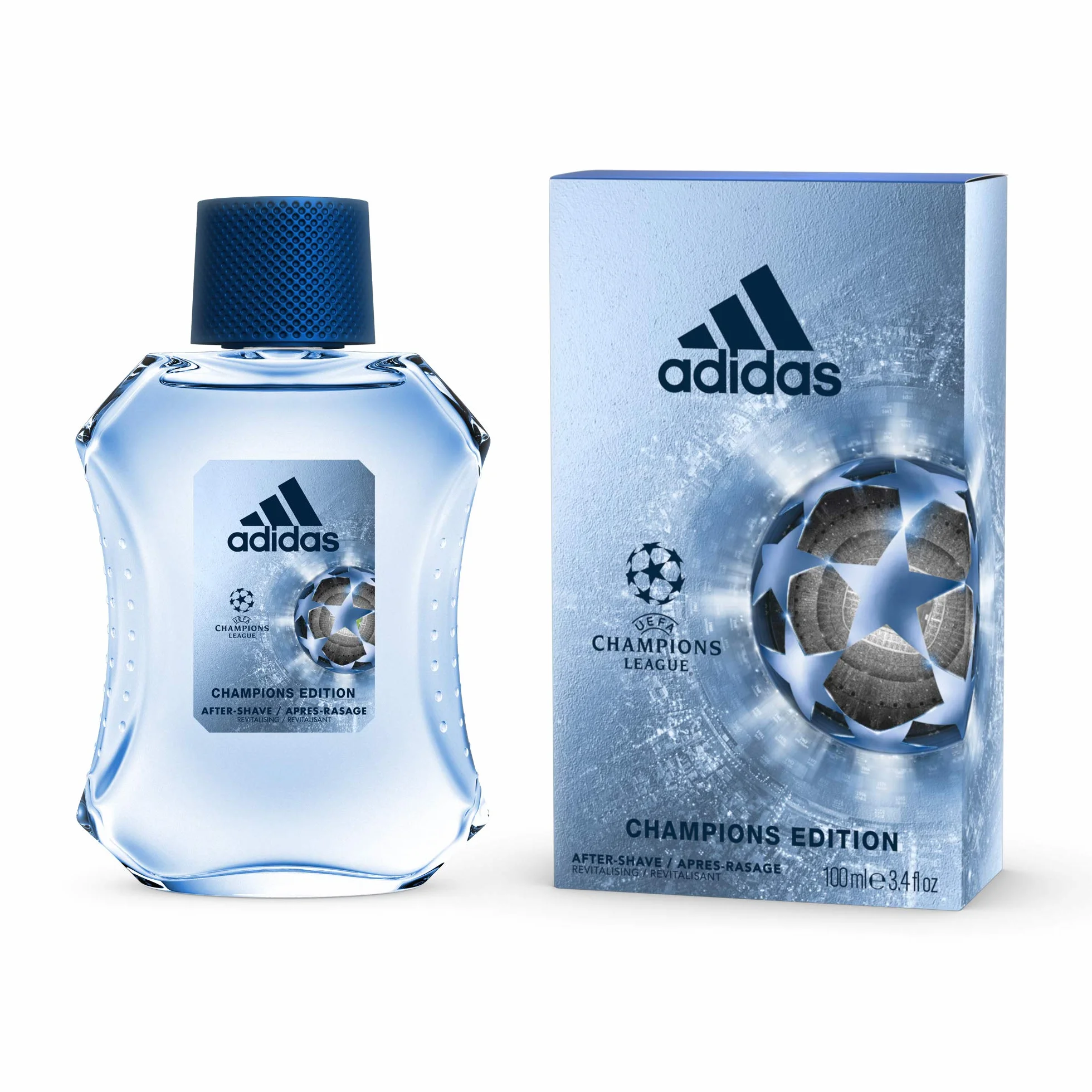 adidas UEFA Champions League After Shave – ożywiająca woda do golenia o aromatycznym zapachu – delikatnie uspokaja skórę i nadaje świeżość, 1 x 100 ml