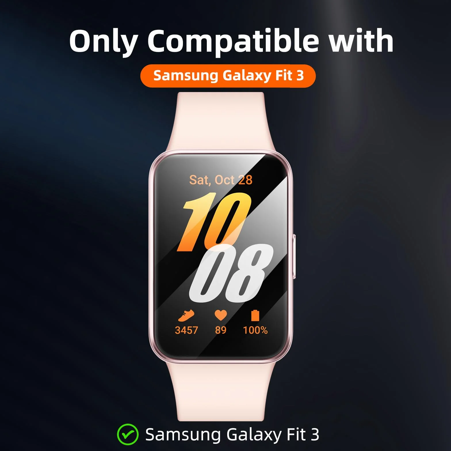 Vauki 4 sztuki folii ochronnej do Samsung Galaxy Fit 3 ochrona ekranu, ochrona przed kurzem, miękka folia TPU na wyświetlacz bez pęcherzyków powietrza, łatwa instalacja, przezroczysta, odporna na