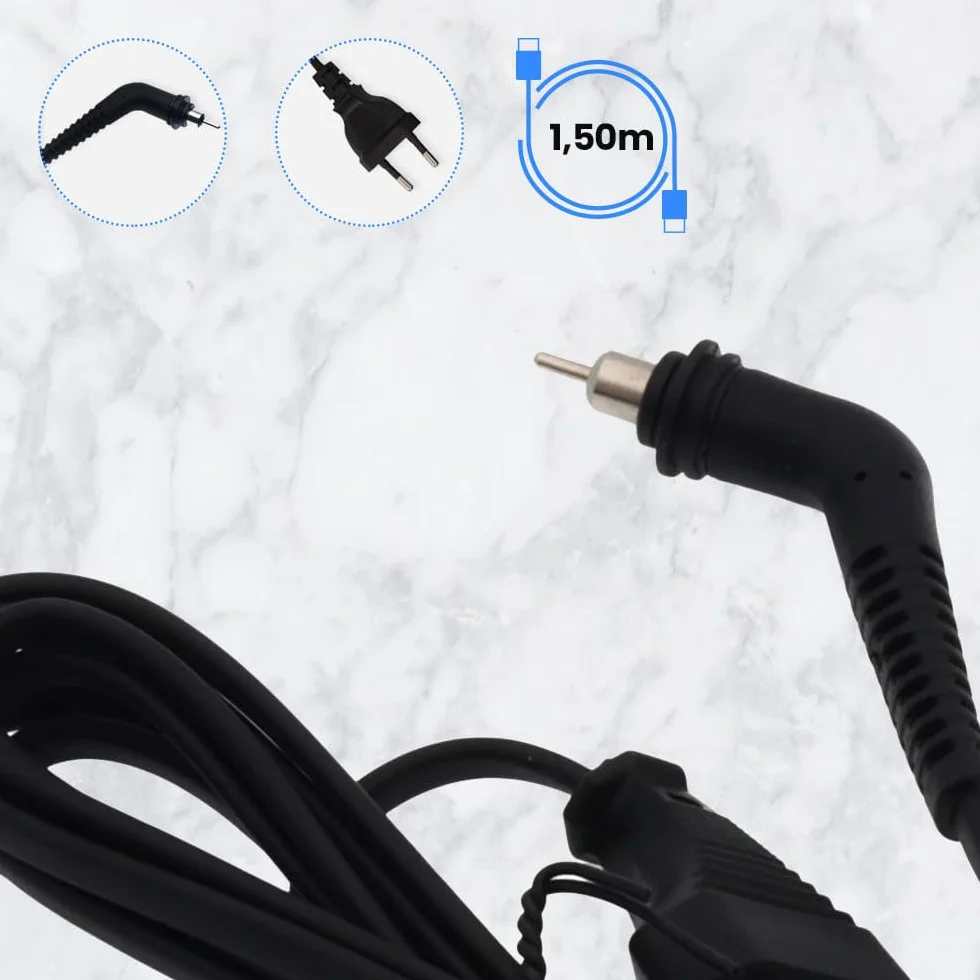 Anakel Home Wymienny kabel zasilający kompatybilny z prostownicą do włosów GHD 4.0B, 4.2B, 5.0B, MK4.2, MK5 | obrotowy kabel czarny, 1,50 m