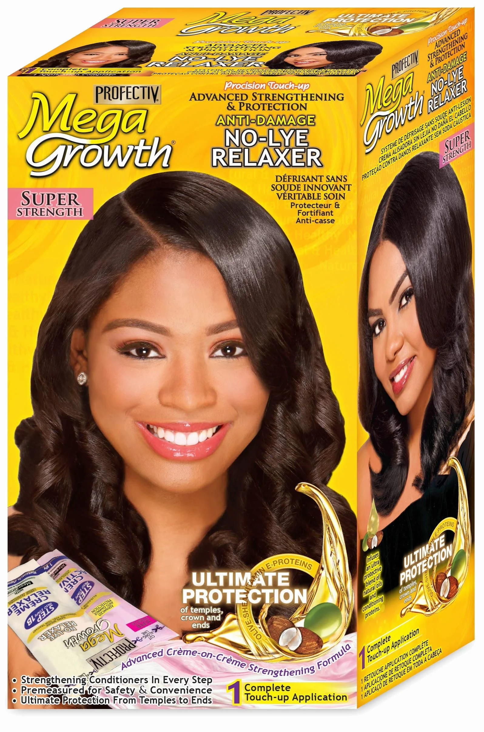 Profectiv Mega Growth No-Lye 1 Touch Up Relaxer Kit Super
