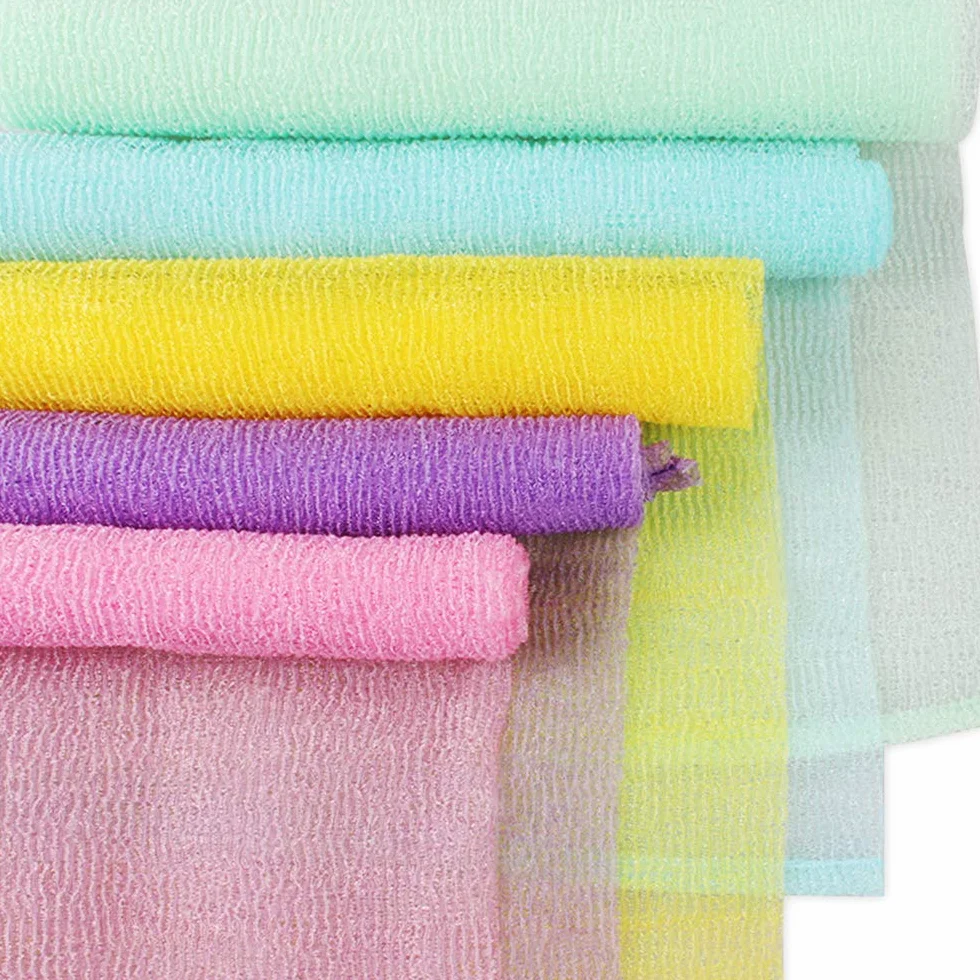 Bardzo długi japoński ręcznik złuszczający, 90 cm, nylonowy ręcznik kąpielowy do peelingu, gąbki do czyszczenia ciała pod prysznic