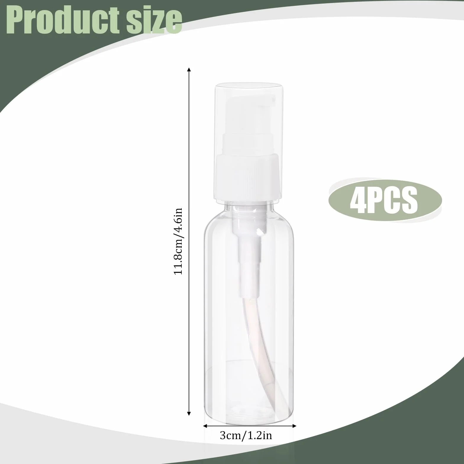 Sliverdew 4 Butelki z Pompką 50 ml - Przezroczyste, Podróżne, z Tworzywa Sztucznego, Puste Pojemniki na Kosmetyki, Szampon, Krem