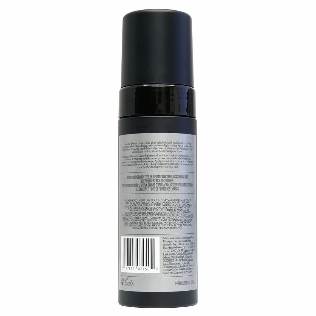 Uppercut Deluxe Foam Tonic, Light Hold and Light Shine Hair Mousse, Use as a Styling Product or Heat Protection, Suitable For All Hair Types 150g