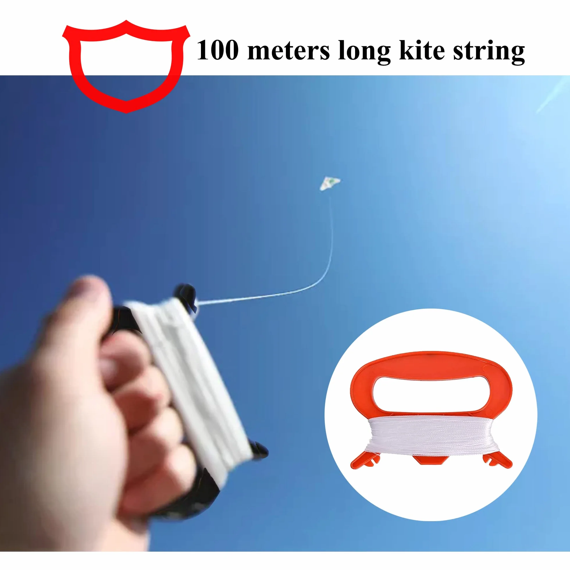USHS 4 sztuki Kite Line Winder smycz do latawcy, lina do szaf z uchwytem 100 m, do rodzinnych i zespołowych aktywności na świeżym powietrzu, akcesoria DIY