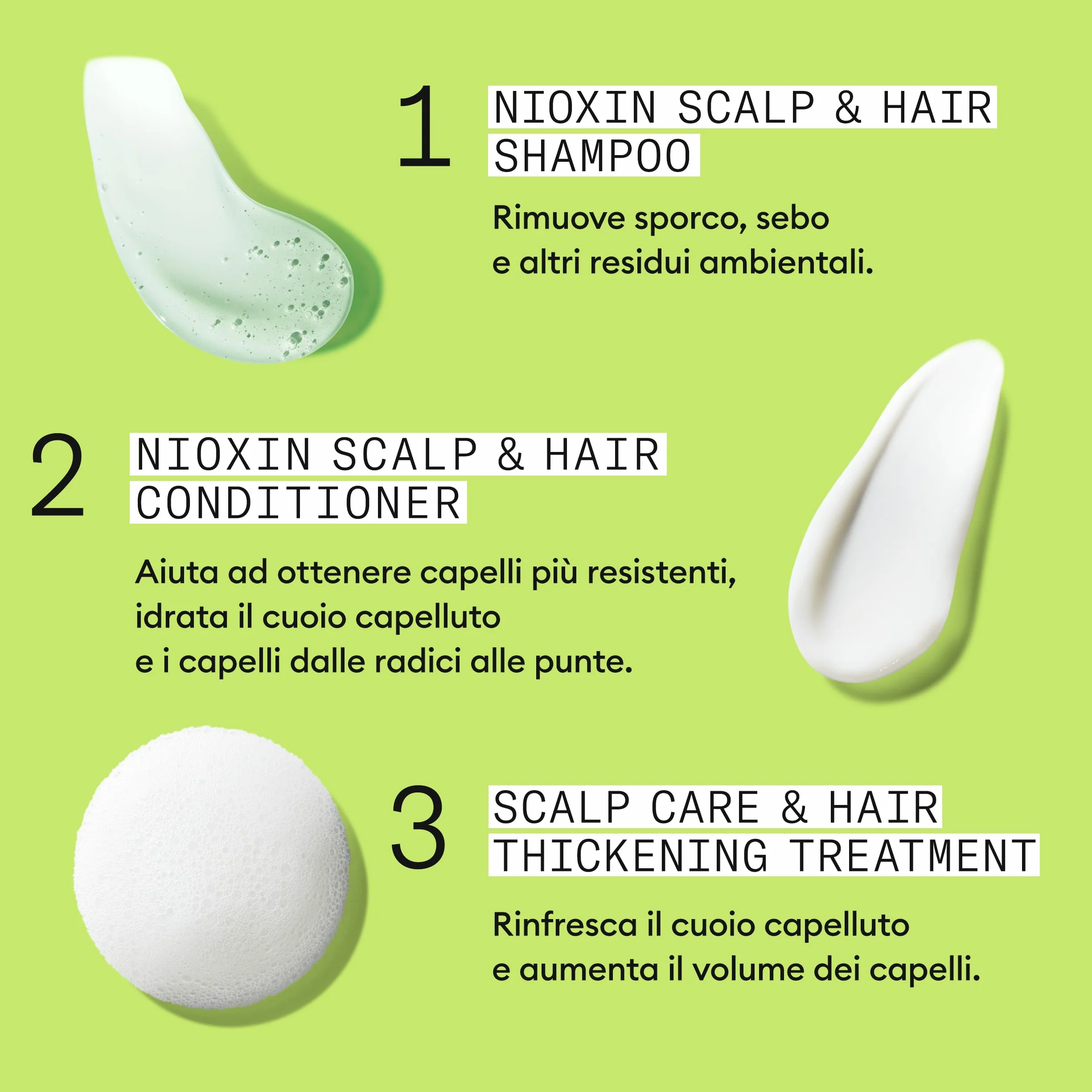 Nioxin Szampon + system zagęszczania włosów 2 - zaawansowane przerzedzenie naturalne włosy - szampon, odżywka i pielęgnacja skóry głowy (150 + 150 + 40 ml)