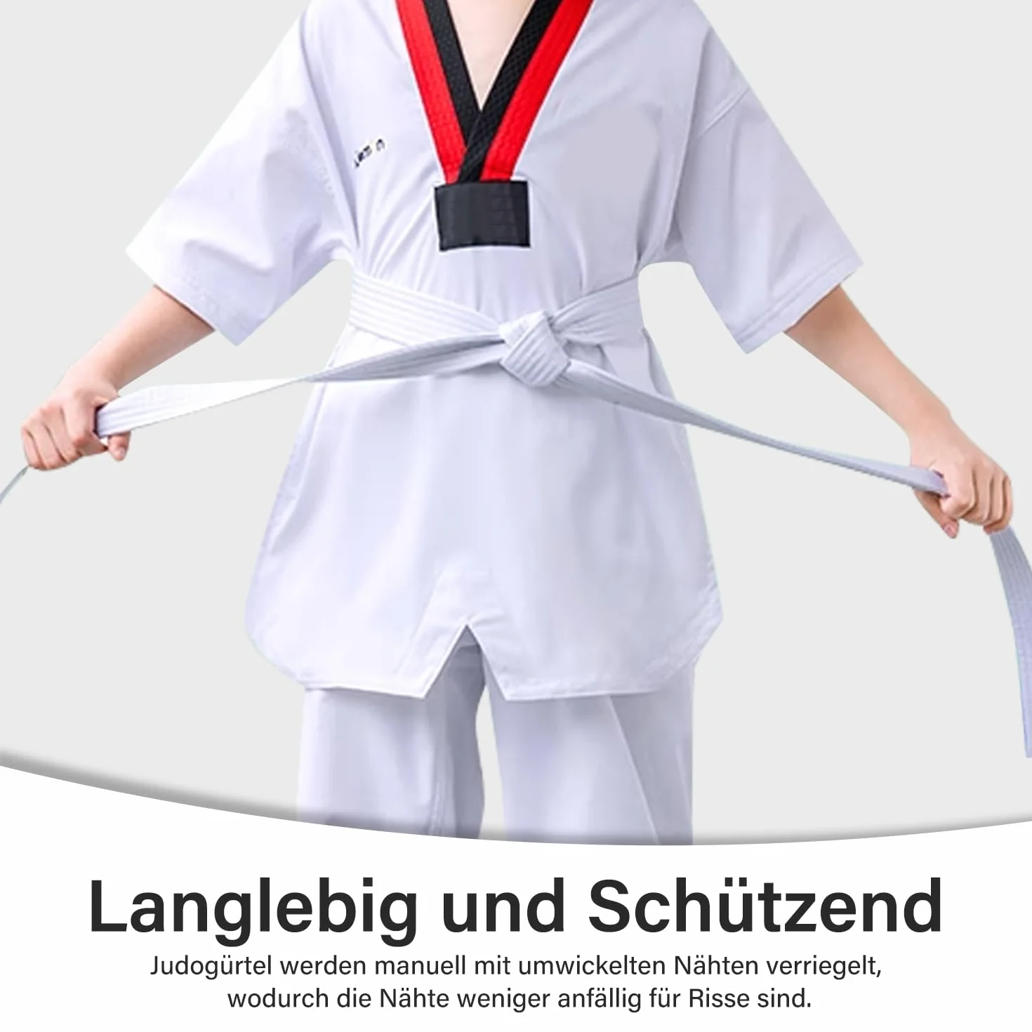 Pasek judo do karate 260 cm, pasek do sportów walki, pasek sportowy, bawełna, paski taekwondo, profesjonalny pasek do karate, Aikido, trening, na zawody, pas ochronny dla dorosłych i dzieci, pasek do