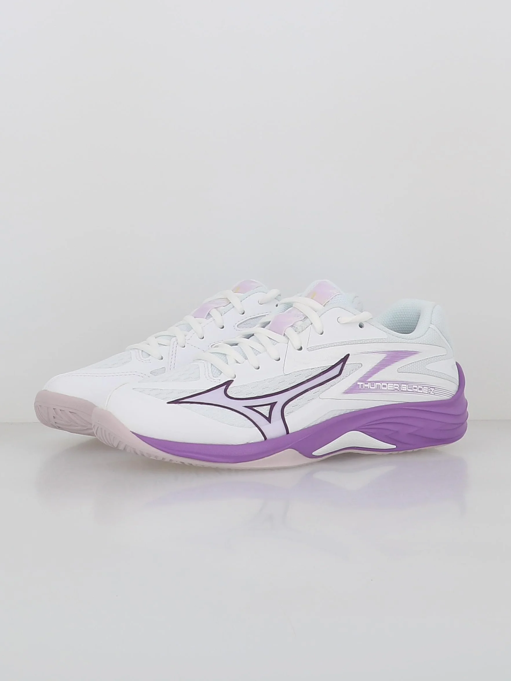 Mizuno Thunder Blade Z V1GC237010 damskie buty do siatkówki, do hali, kolor biały/fioletowy