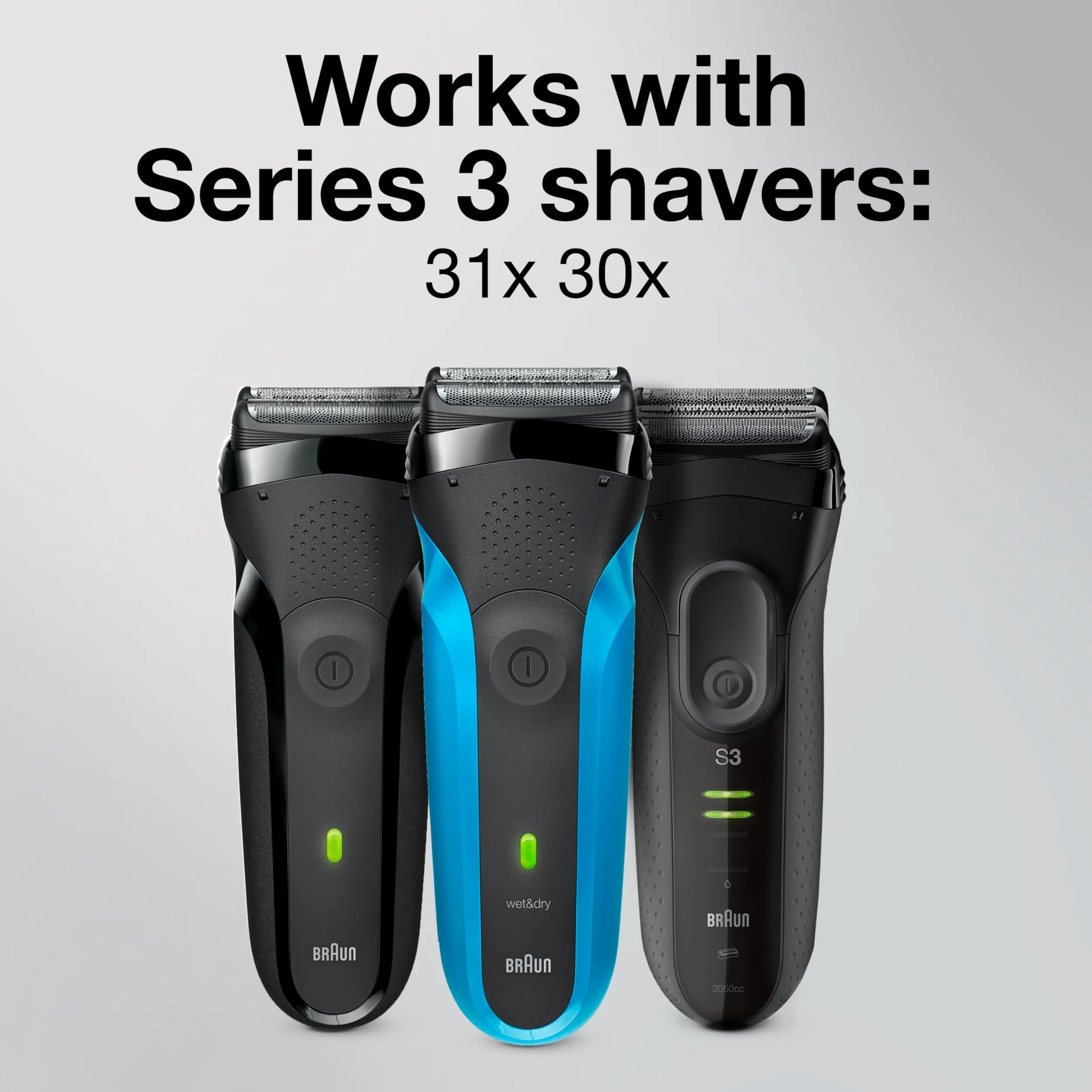 Braun Series 3 głowica zamienna do golarki elektrycznej – 21B – kompatybilna z golarką elektryczną 300s, 310s, 3010BT