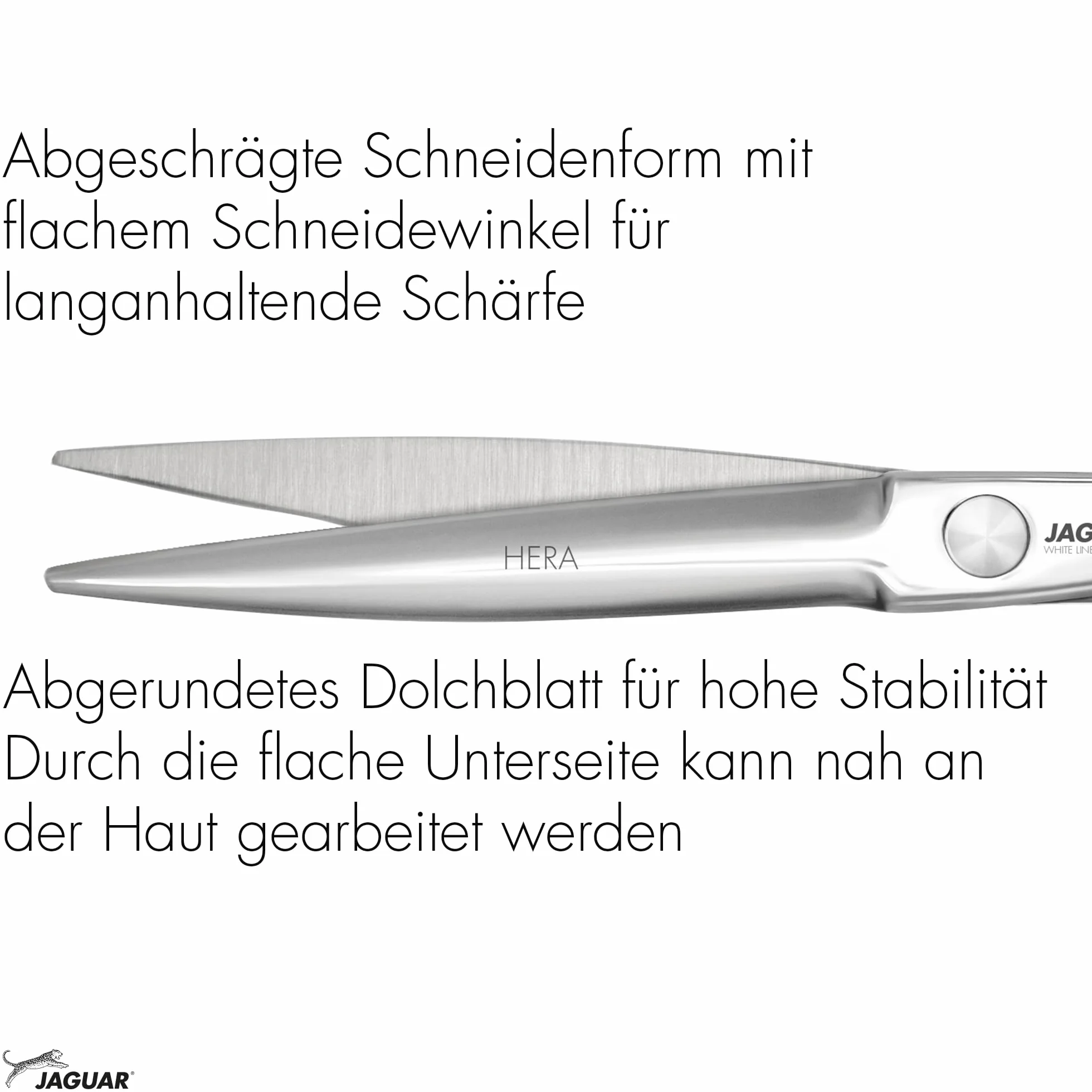 Hera Haar-Schere 7,0" White Line Haarschneideschere