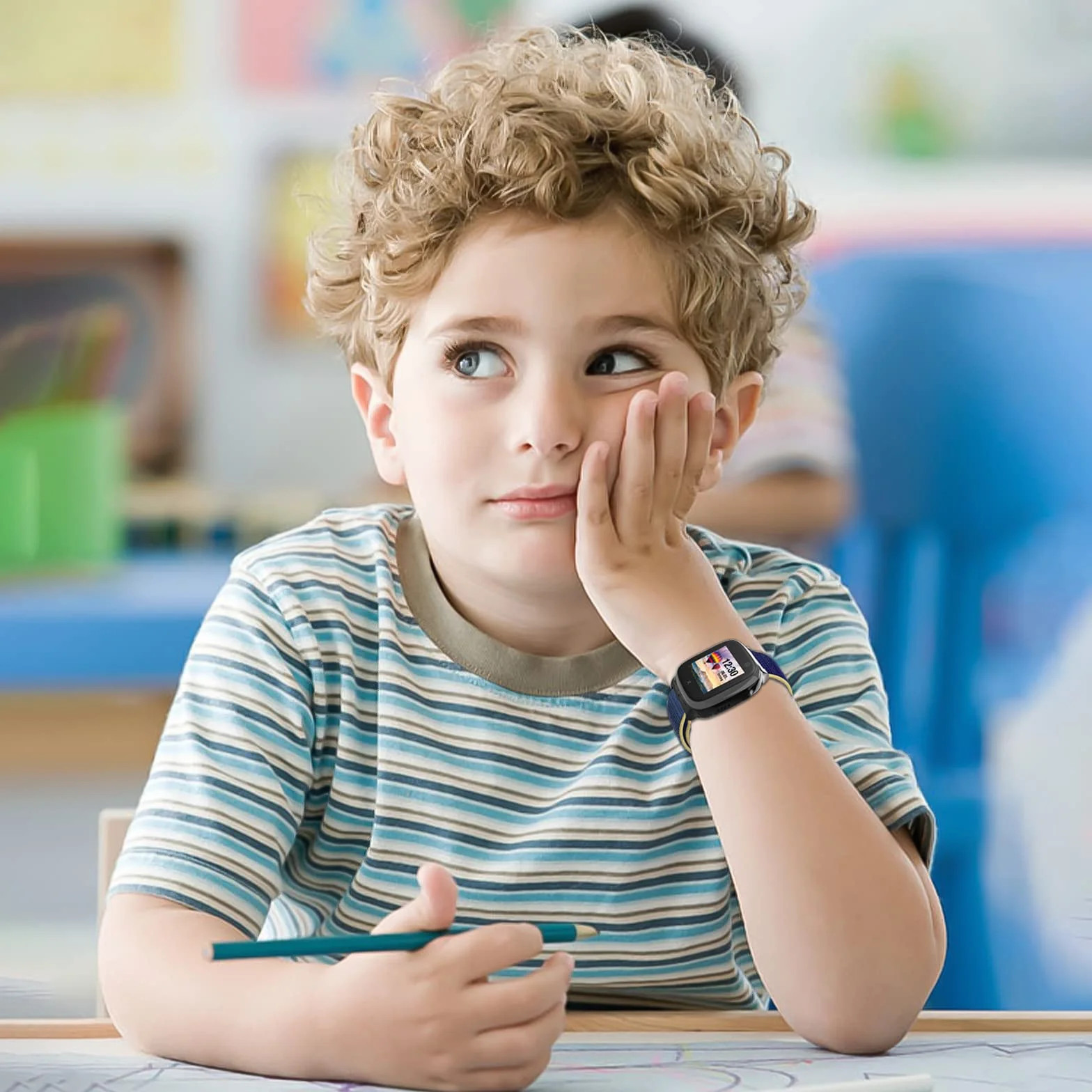 Xplora Xplora X5 Nylonowa bransoletka kompatybilna z Xplora Kids Smartwatch z zapięciem na rzepy, dla dziewcząt i chłopców, regulowana, pleciona, zamienna do Xplora X5 Play / XGO 2