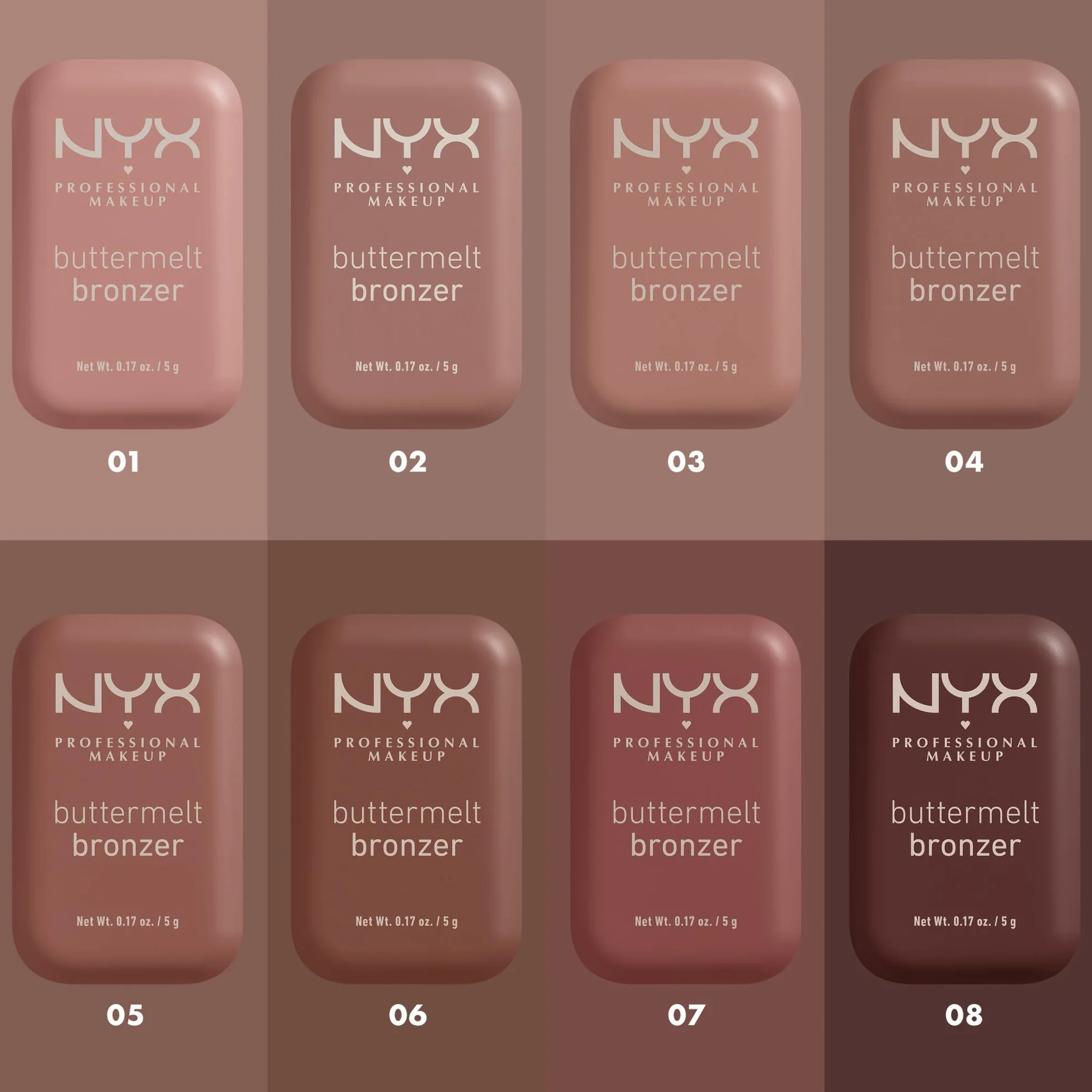 NYX Professional Makeup Bronzer Deserve Butta 5 g, utrzymuje się do 12 h, odporny na rozmazywanie, bez transferu