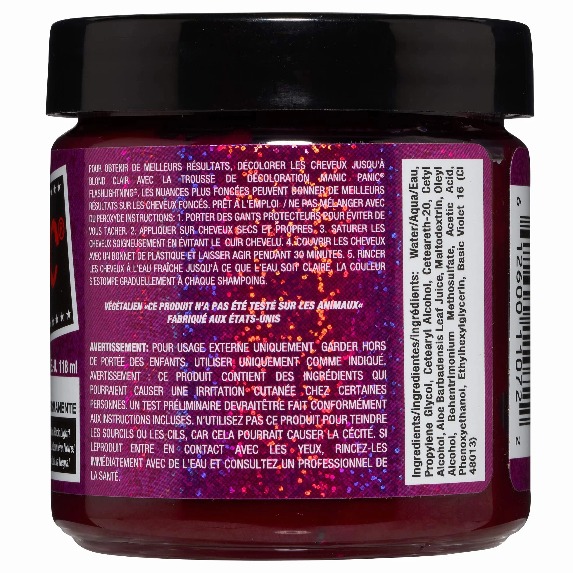 Manic Panic Różowy wojownik, Bez okrucieństwa, Wegańskie i żywe 118ml