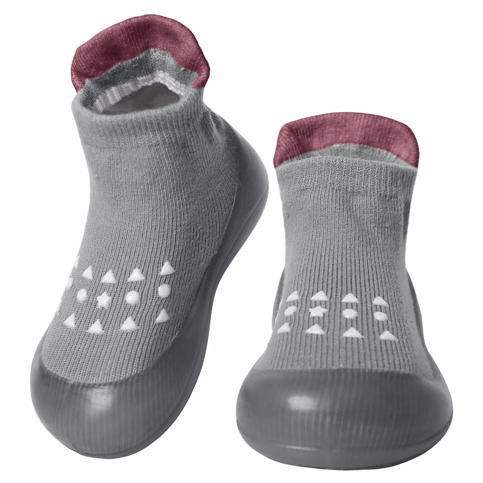 Kapcie dziecięce, skarpetki, buty na pierwsze kroki, antypoślizgowe skarpety unisex dla niemowląt z miękką gumową podeszwą