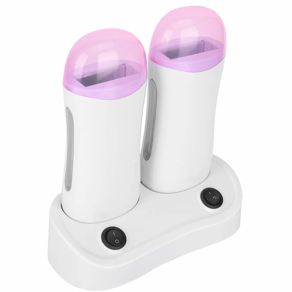 Zestaw Roll On Wax Heater Roll On Wax 21 × 13 × 13 Dual Cartridge Wosk do depilacji Rolka Podgrzewacz Woskowa Depilacja Ciała Maszyna do usuwania włosów Eu Plug 220v