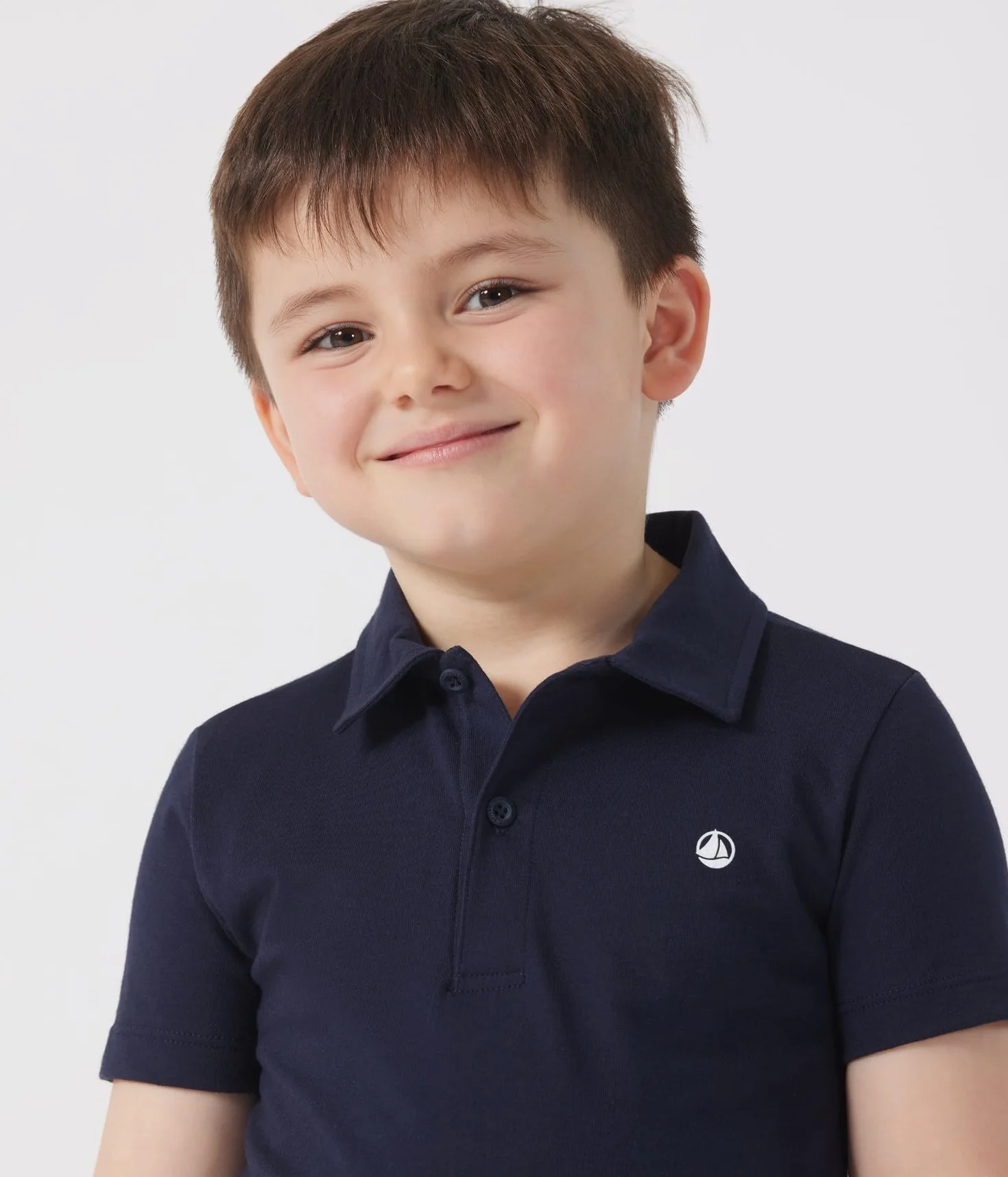 Petit Bateau Koszulka polo z krótkim rękawem dla chłopców, Niebieski, 6 lat