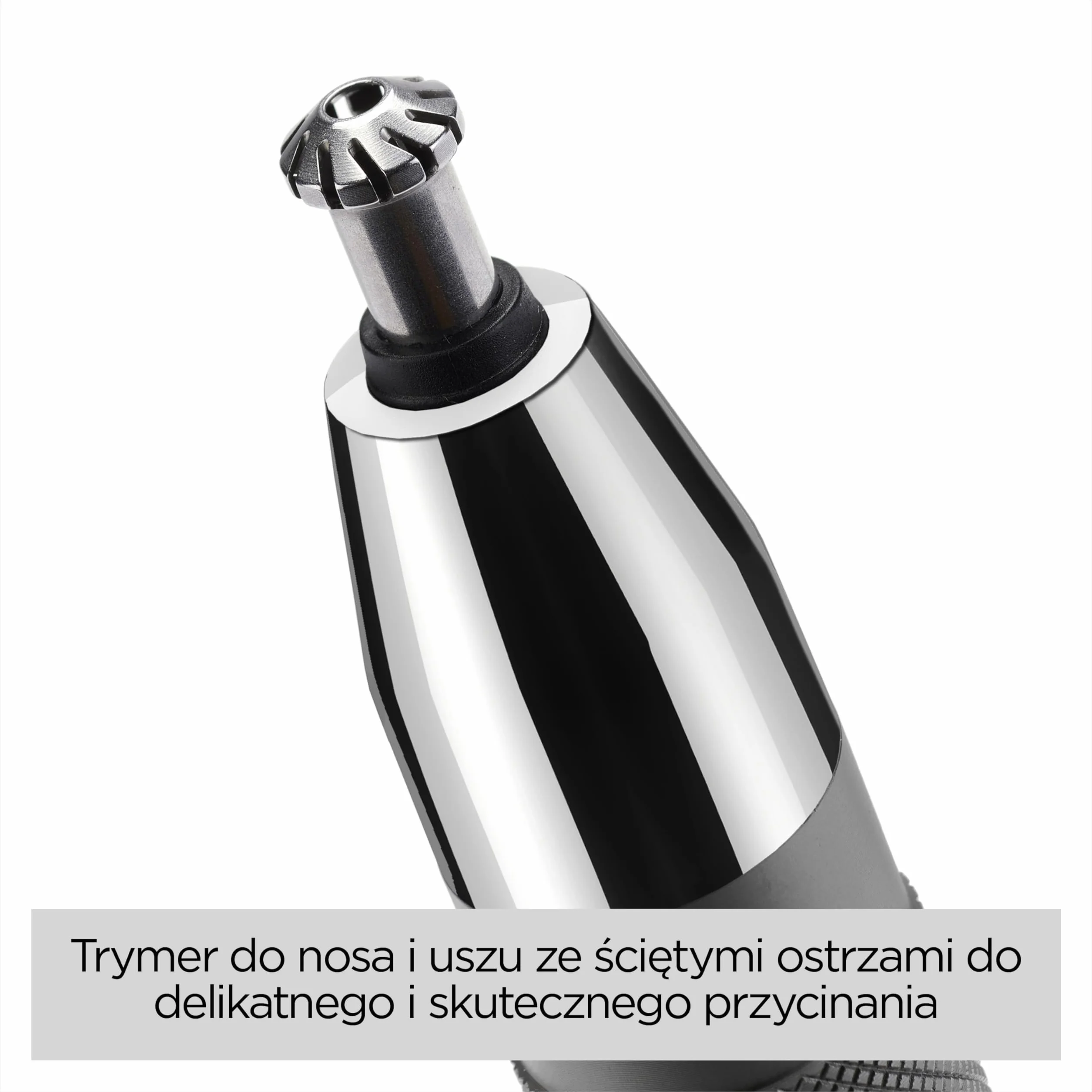 BaByliss Super-X Metal Precision Detail Trimmer - 3 w 1 Trymer do nosa, uszu i brwi, 2 nakładki, 2 nakładki grzebieniowe, zasilany bateryjnie – E116E