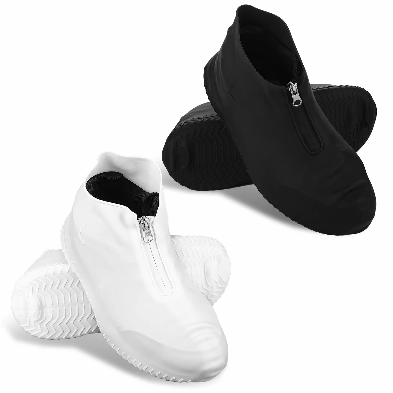 Wodoszczelna nakładka na buty, osłona na buty, ochrona przed deszczem, na buty przeciwdeszczowe, buty z zamkiem błyskawicznym, silikonowa osłona na buty, na deszcz, śnieg, dla mężczyzn i kobiet