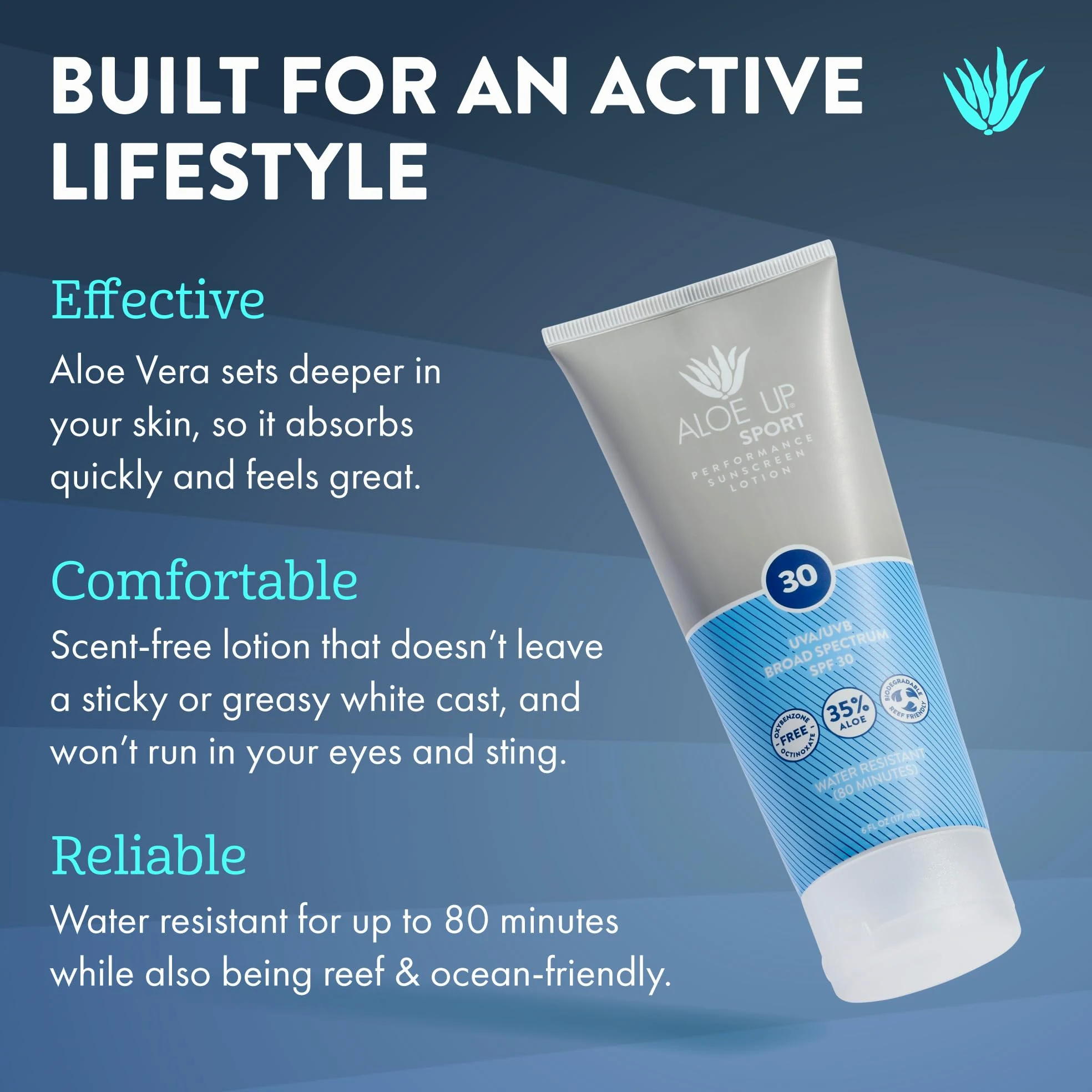 Aloe Up Sport Sun Care Collection SPF30 balsam sportowy, 177 ml