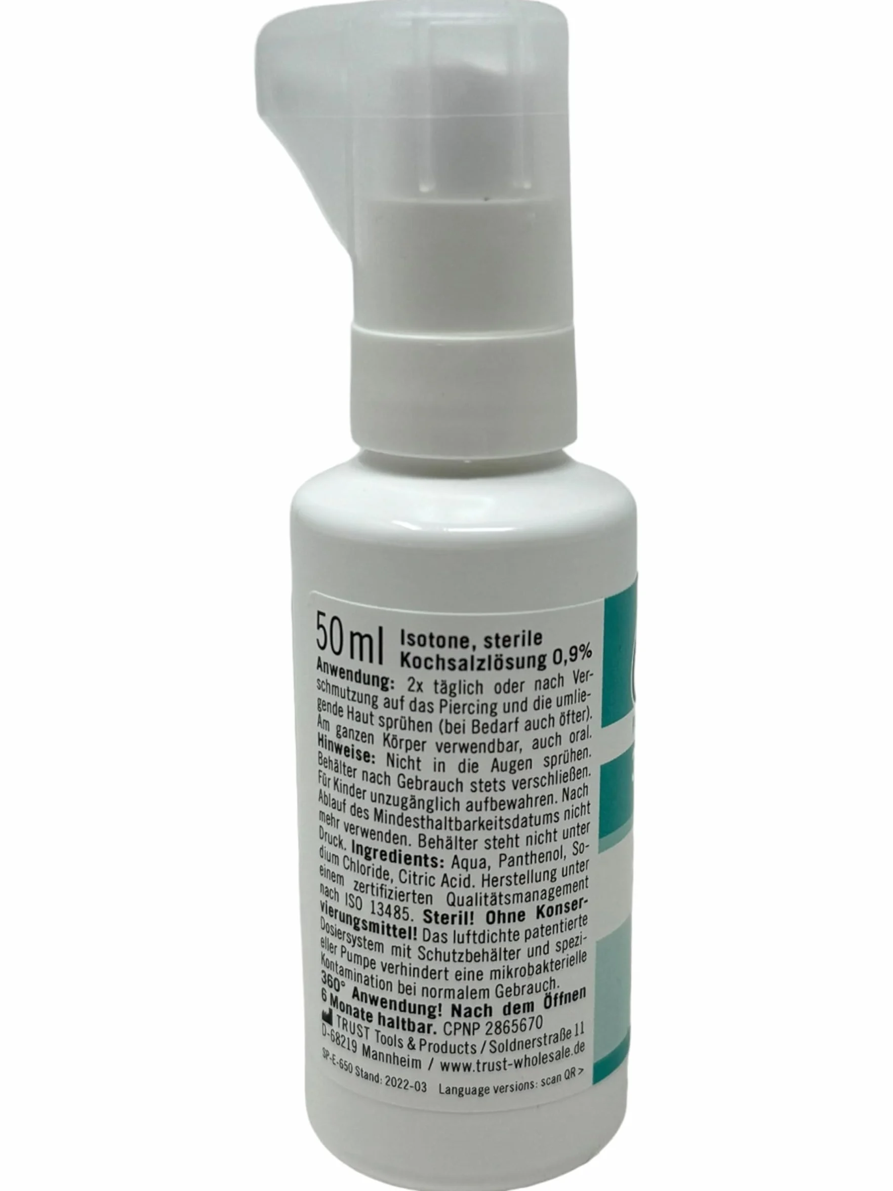 CLEANY SKIN Profi spray do piercingu 2 x 50 ml Piercing Spray do ćwiczeń firmy INKgrafiX – IG69115 – pielęgnacja po pielęgnacji tatuażu, pielęgnacja skóry, maść do pielęgnacji skóry