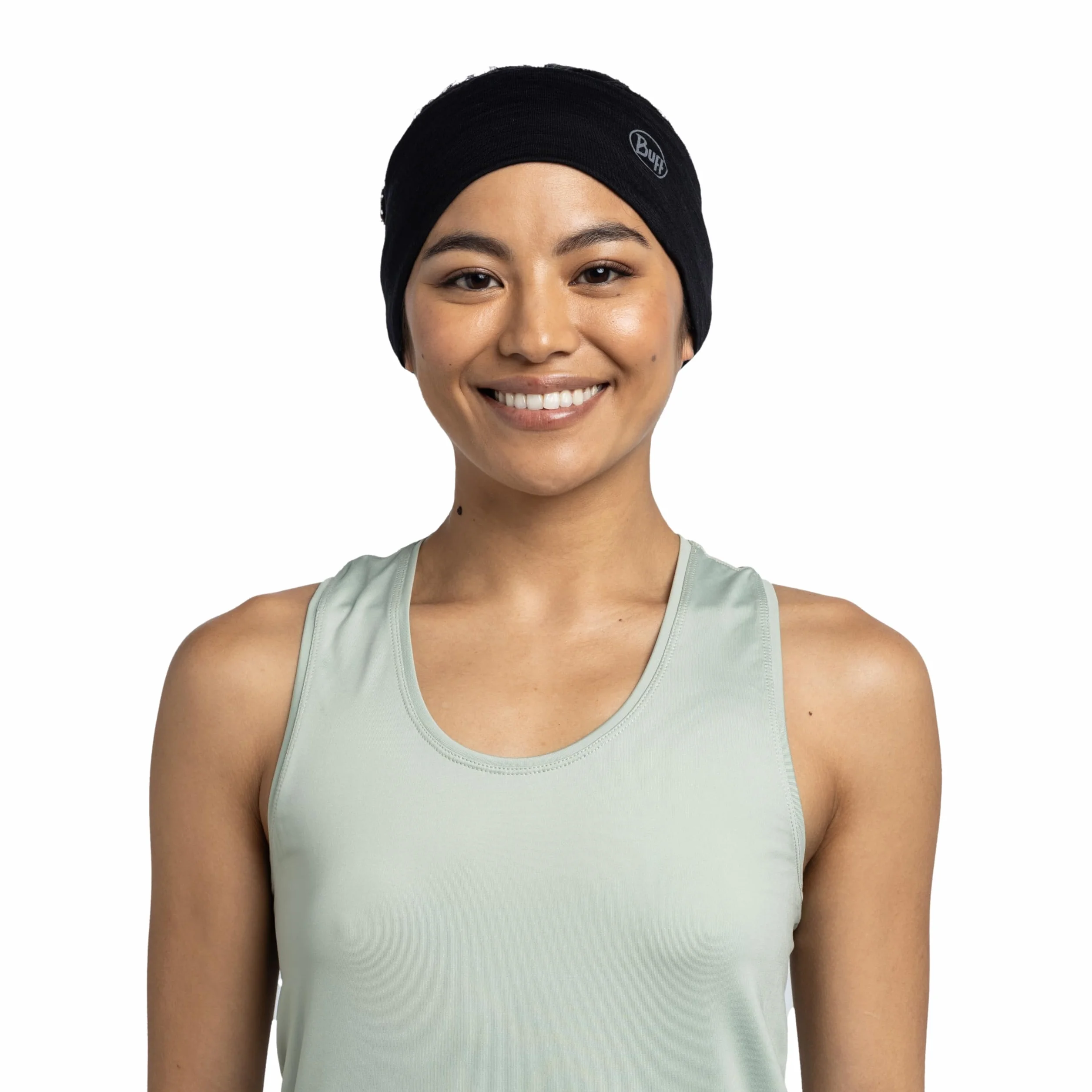 BUFF LW Opaska na głowę z wełny merynosów, czarna, unisex, rozmiar dla dorosłych, Onesize
