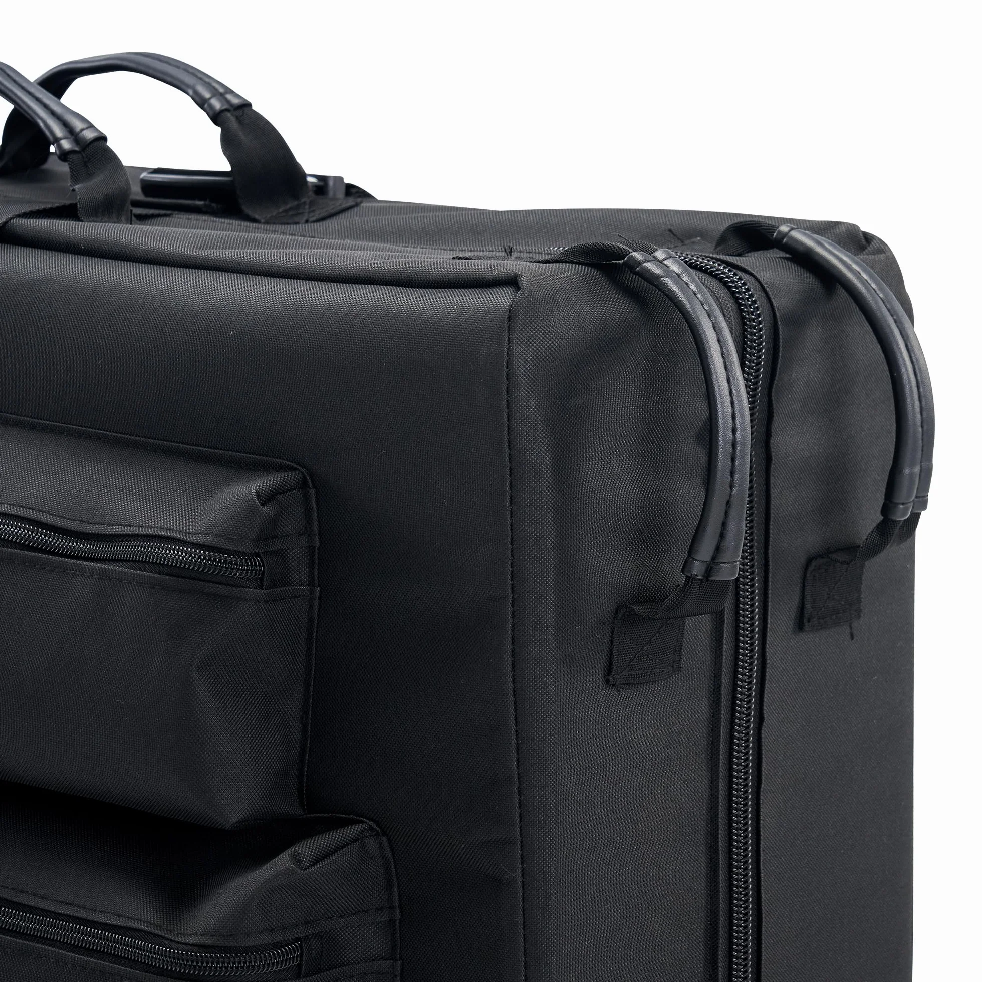 Master Massage Torba transportowa na leżaki do masażu, tkanina nylonowa, jeszcze łatwiejszy transport, czarna (z kółkami)