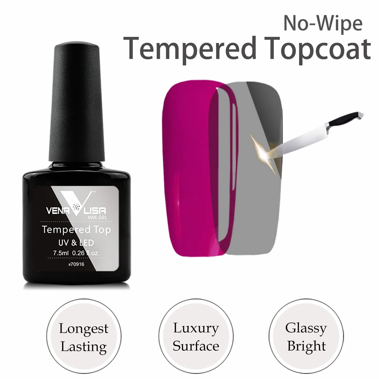 VENALISA Base and Top Coat with Nail Primer Gel lakier do paznokci, zestaw lakierów do paznokci, długotrwały, bez wycierania, utwardzany top coat shiny soak off UV LED Gel Polish (Need Curing Under UV