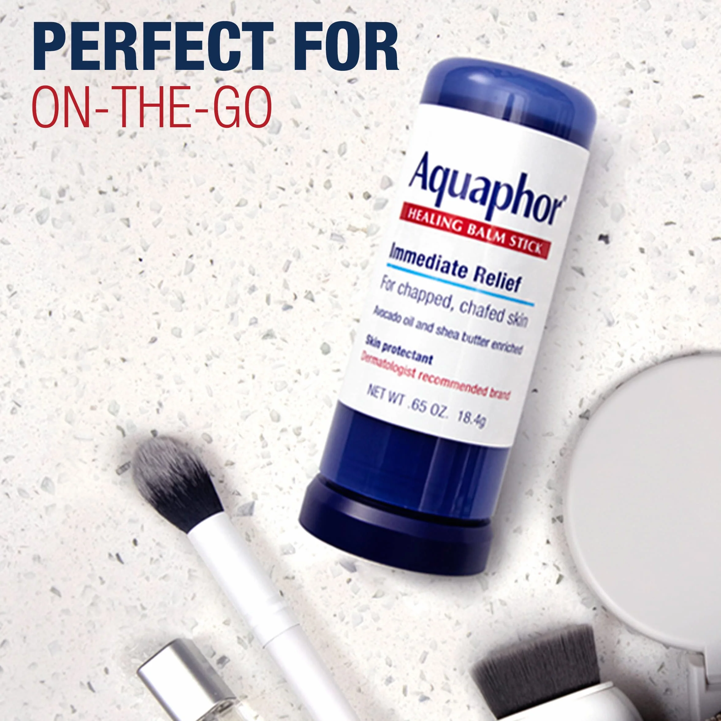 Aquaphor Balm leczniczy w sztyfcie, ochrona skóry z olejkiem z awokado i masłem shea, 0,65 oz