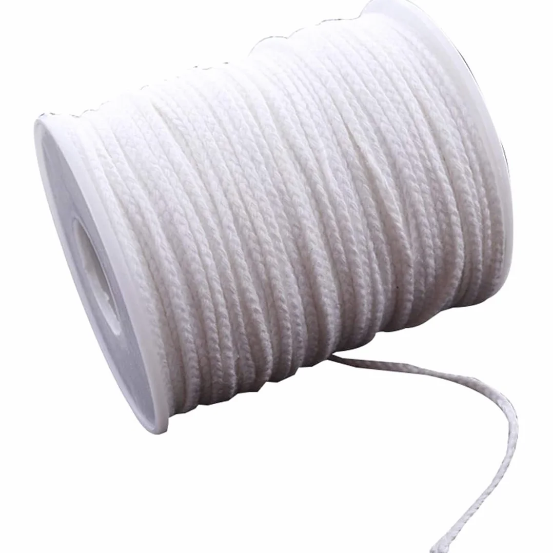 1 200Feet/61Meter White Candle Wick Cotton Candle Woven Wick for DIY Candle Making Material Smokeless Core