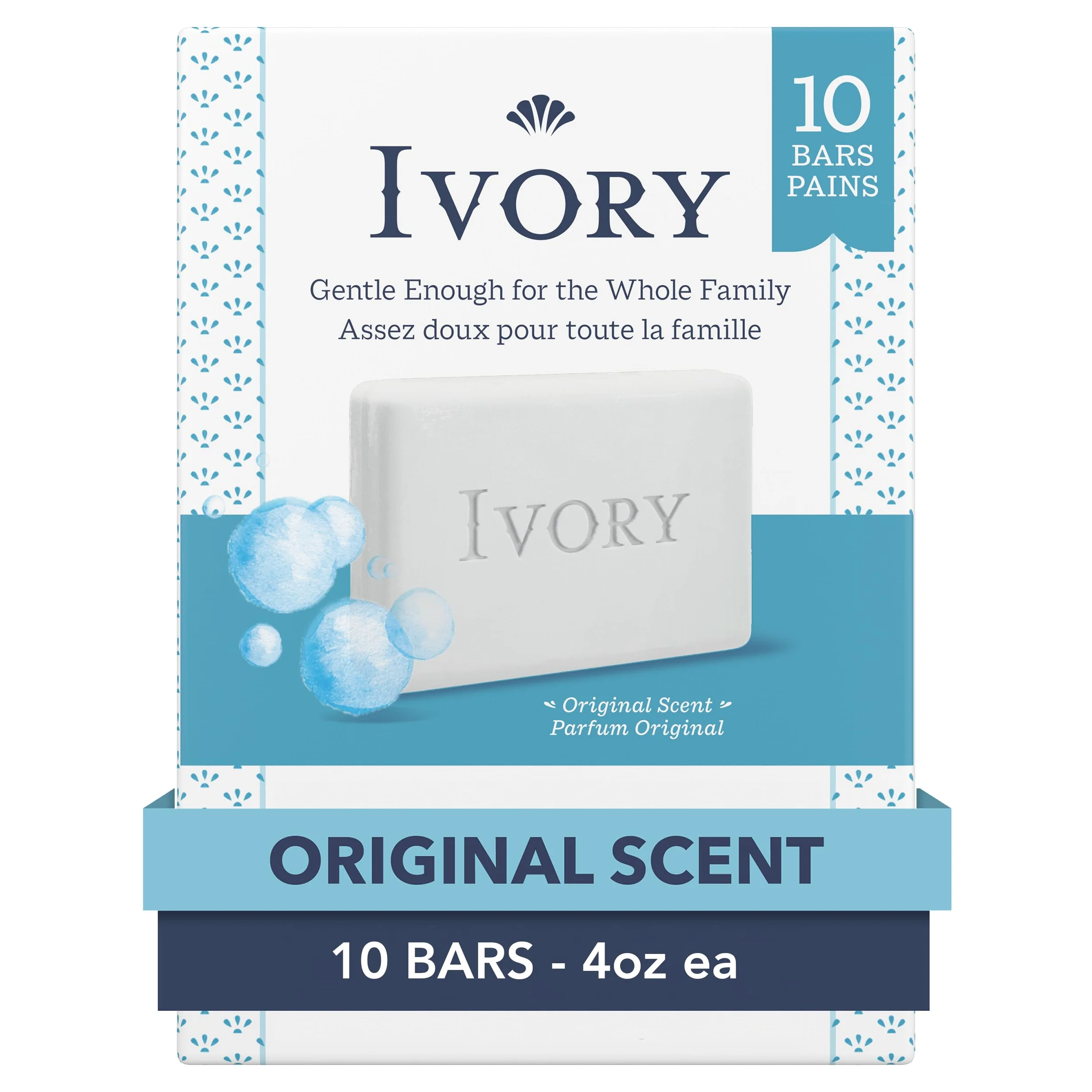 Ivory Original Bath Size Bars 4 oz 10-Count