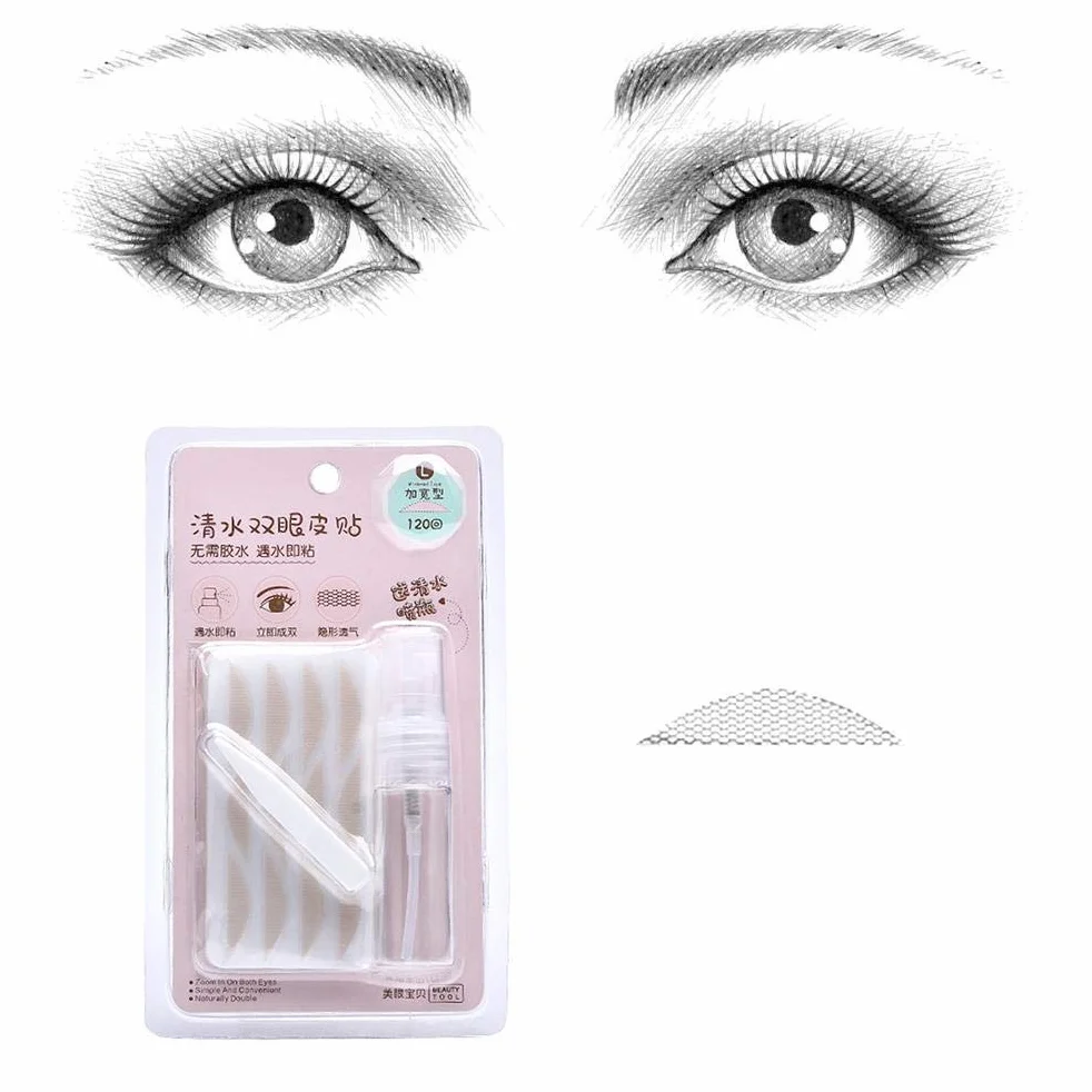 Wodoodporne Naklejki do Powiek Double Eyelid Tape, Invisible Lift Strips, 120 szt