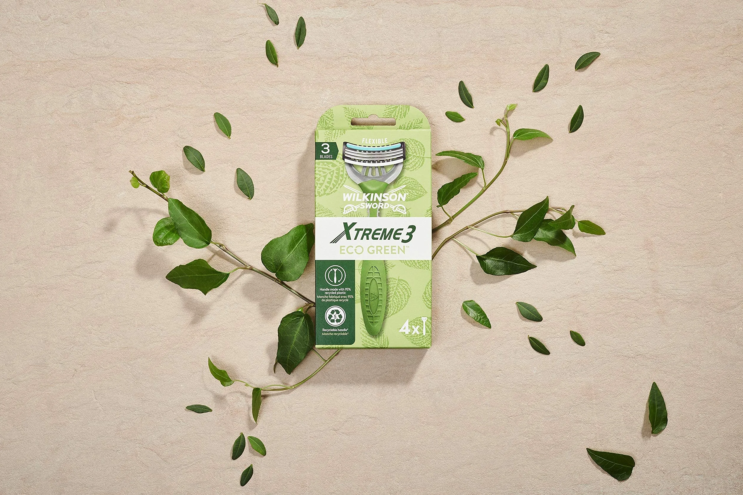 WILKINSON DESECHABLES MASCULINAS XTREME 3 ECO GREEN 4 UDS