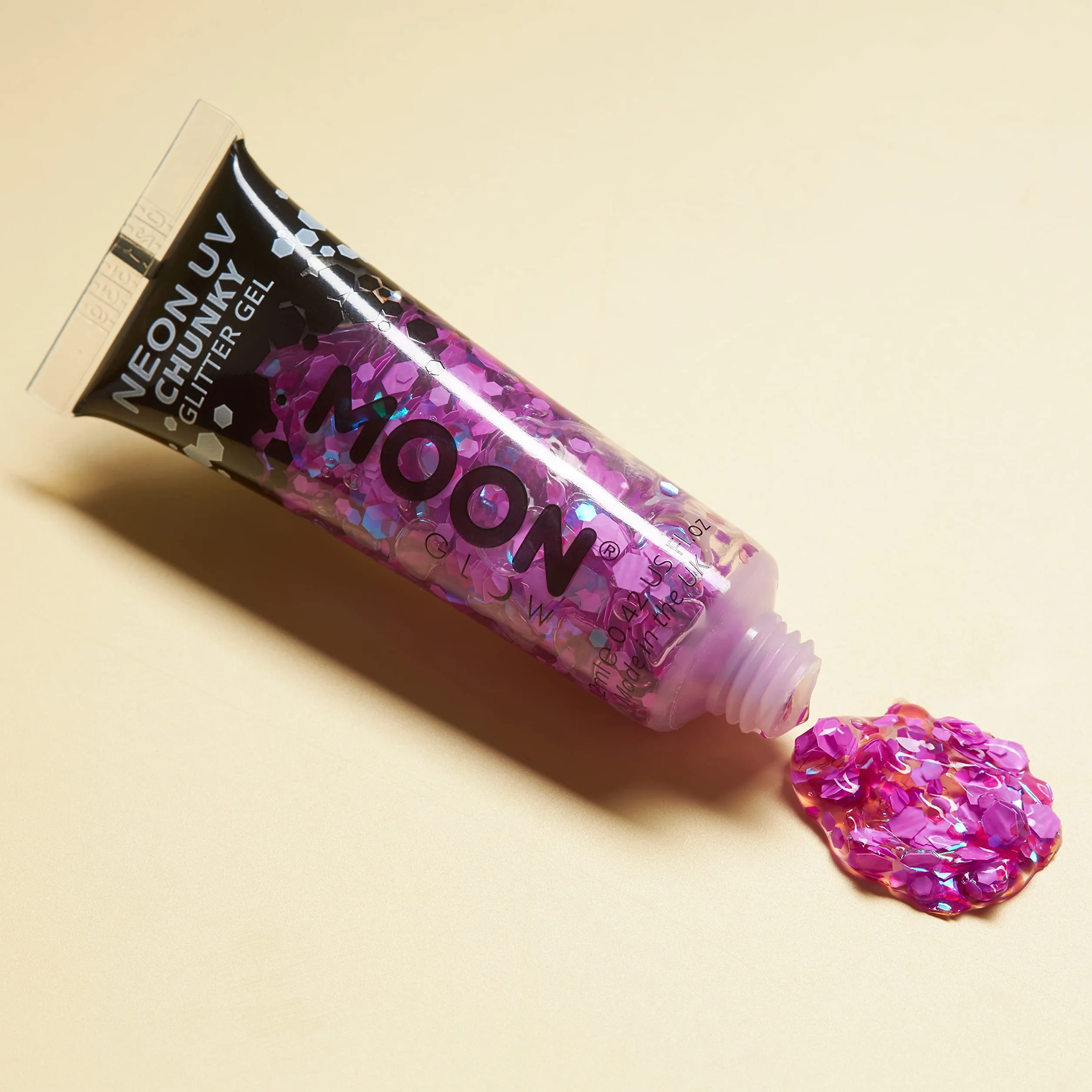 Moon Glow - Neon UV Chunky Glitter Gel, Purple, 12ml Single
