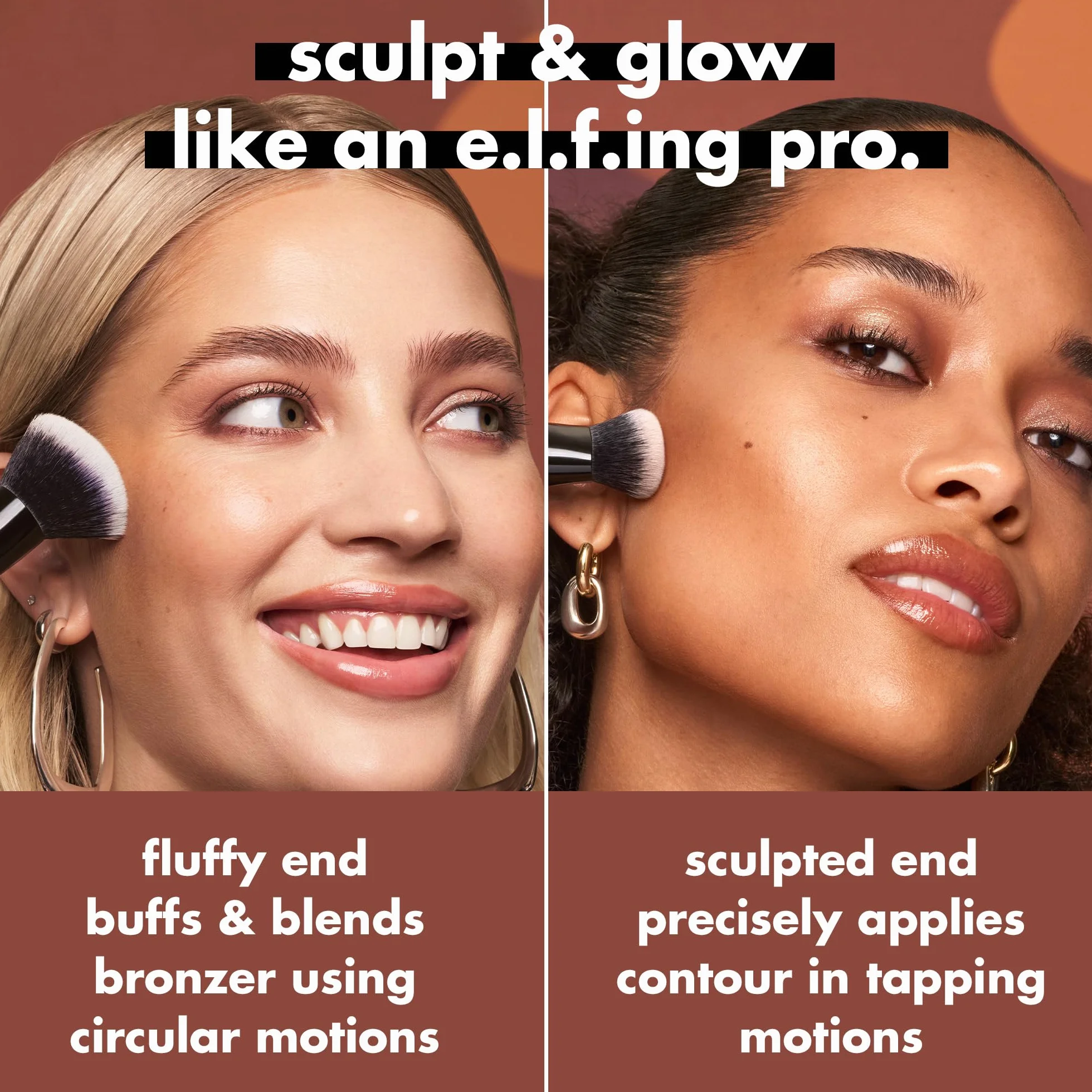 Camo Liquid Bronzer & Contour Duo Brush -