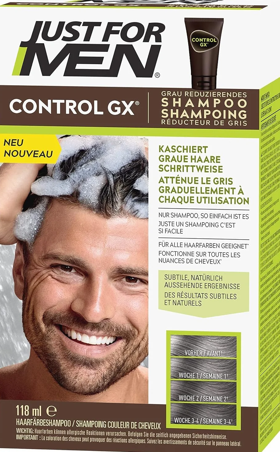 Just For Men Control Gx Szampon Koloryzujący Brązowy 118 ml