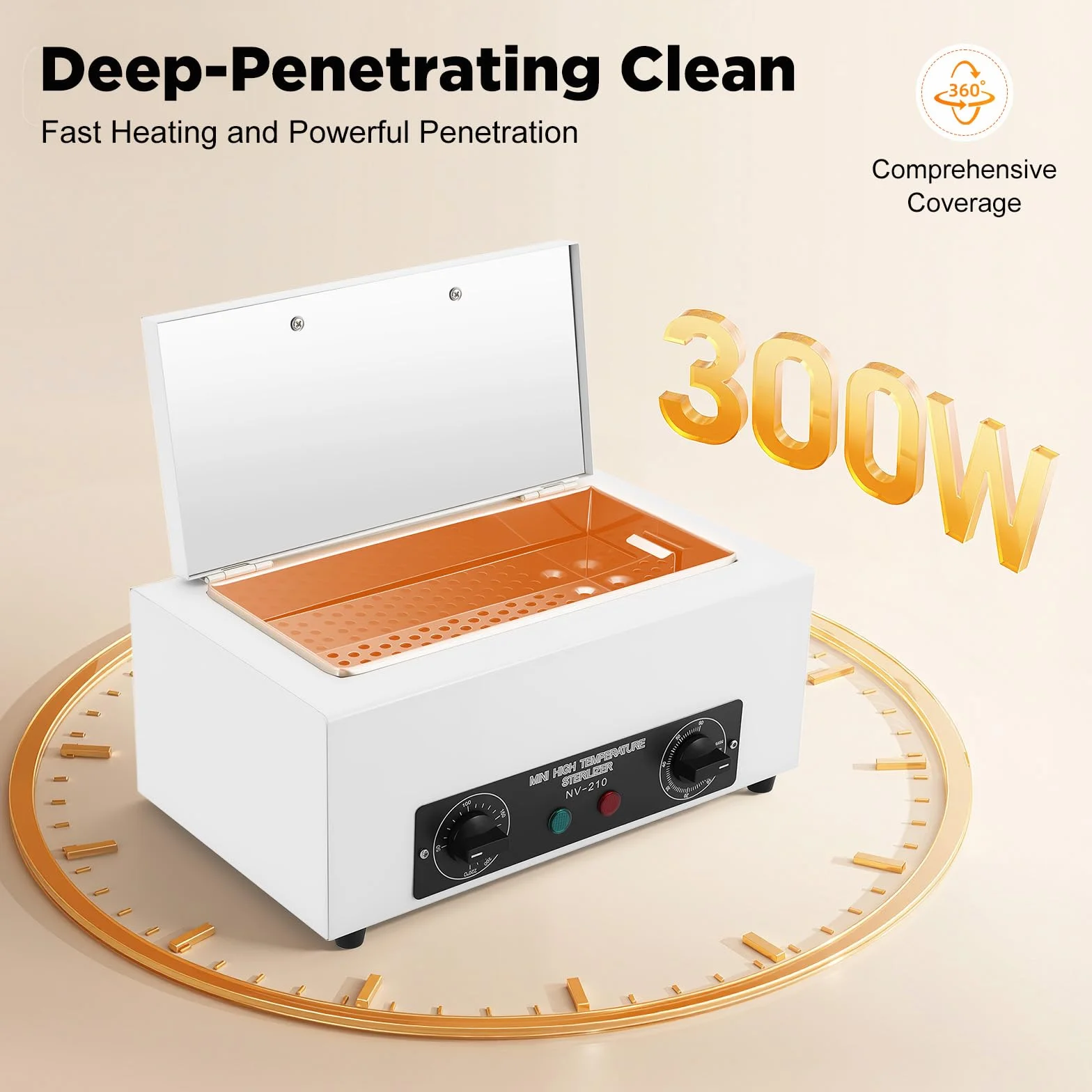 Sterylizator gorącego powietrza 300W 220℃ z timerem do narzędzi paznokci