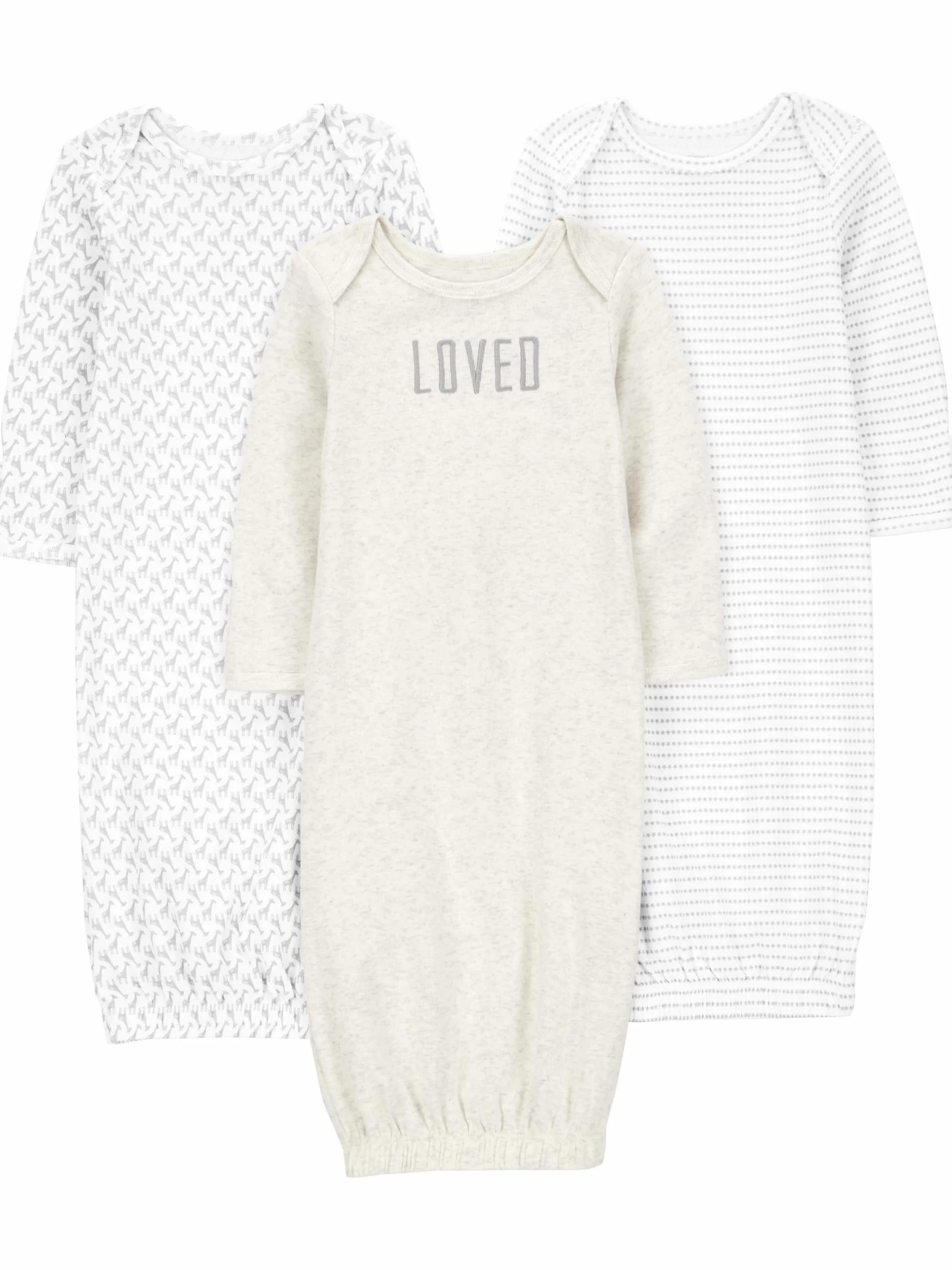 Simple Joys by Carter's Unisex - Baby 3-pak neutralna bawełniana koszula nocna
