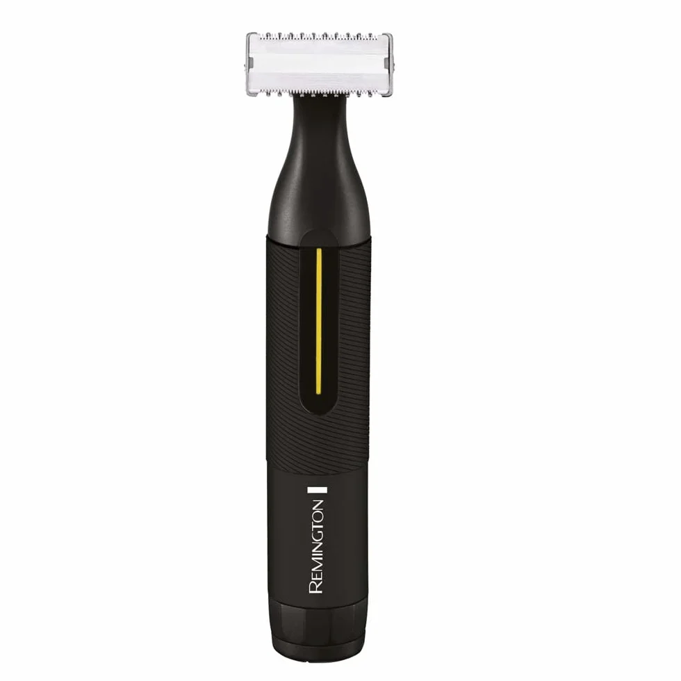 Remington golarka hybrydowa do twarzy i ciała, szlifowana stal, żywotność ostrzy do 5 lat, golenie na dł 0.15mm, trymer + grzebienie 3/6mm, 100% wodoodporna, etui, czarna, Omniblade Precision HG4001