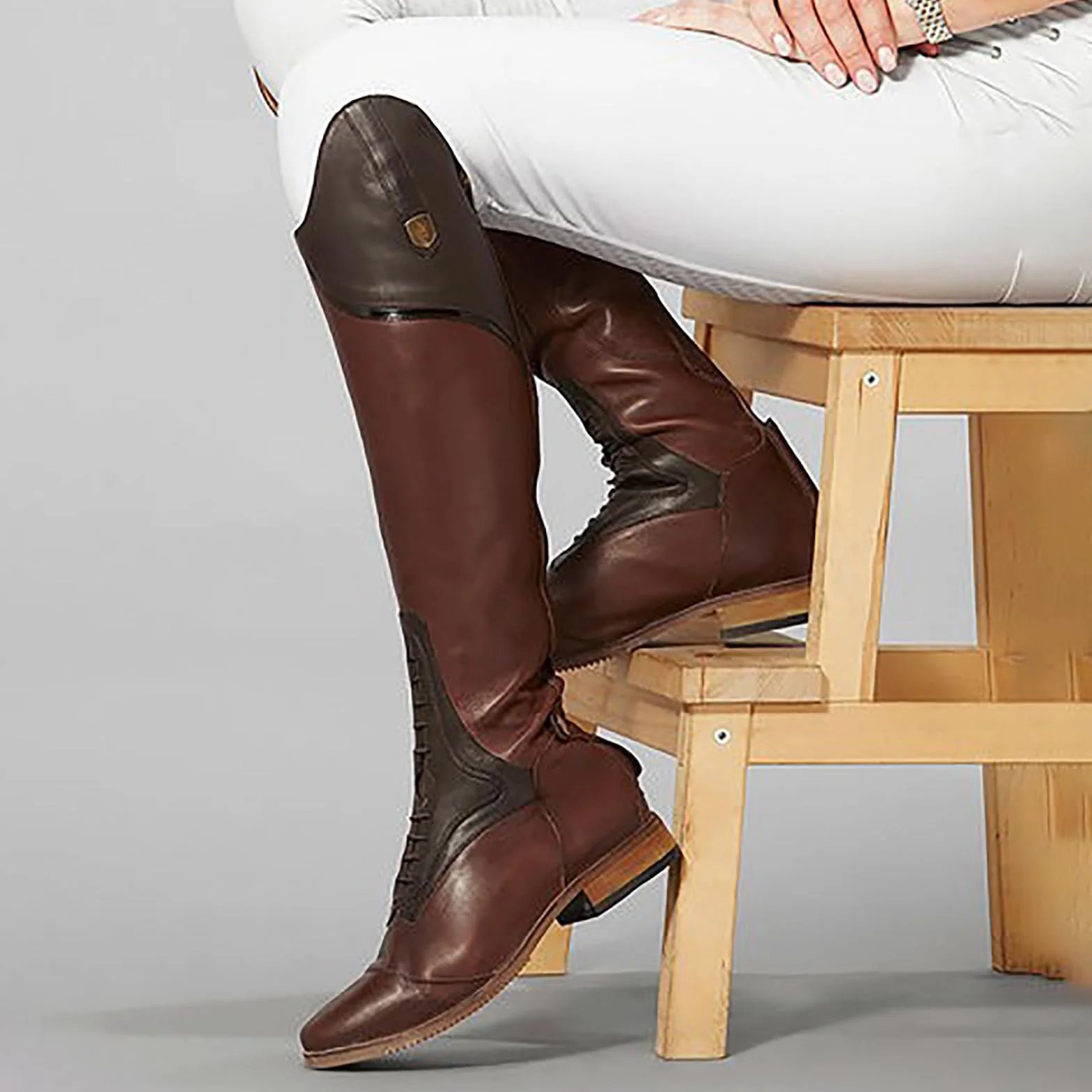 Jesienne Wysokie Buty Jeździeckie (34-48), Odporne Na Zużycie + Zamek Błyskawiczny Z Tyłu, Uniseks/antypoślizgowe, Wysoki/średni Obcas (3-5cm), Na Wiosnę/jesień,48,Black