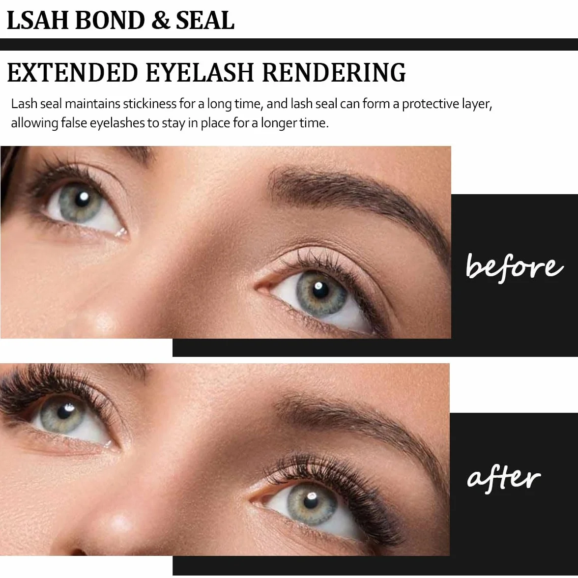 2 sztuki kleju do rzęs Lash Bond i Seal Kit DIY Lashes Extension z wodoodpornym klejem do klastrów 72 h i uszczelnieniem sztucznych rzęs w domu