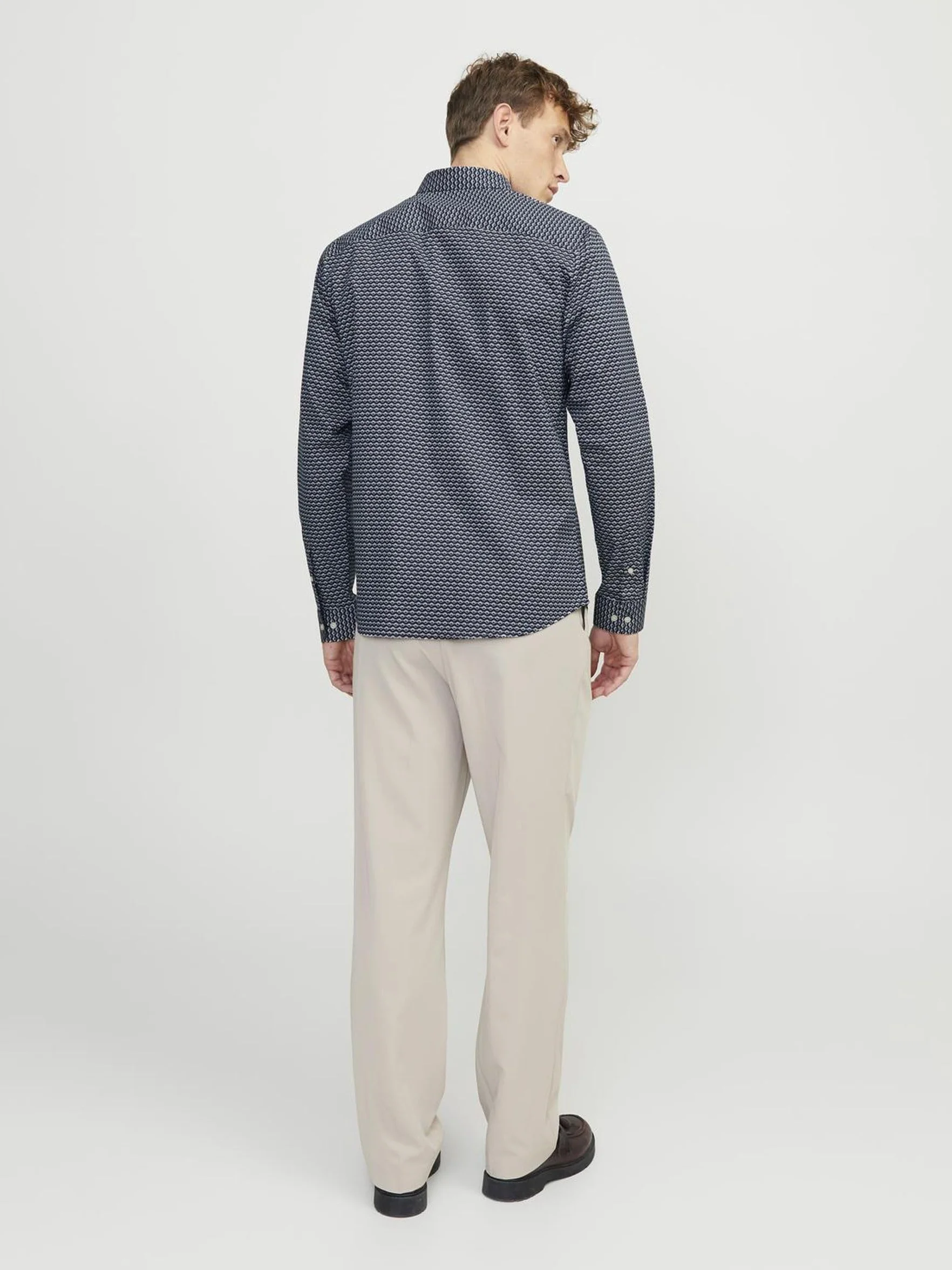 JACK & JONES Koszula Mężczyźni Jprblablackpool Stretch Shirt Ls Ss24 Sn