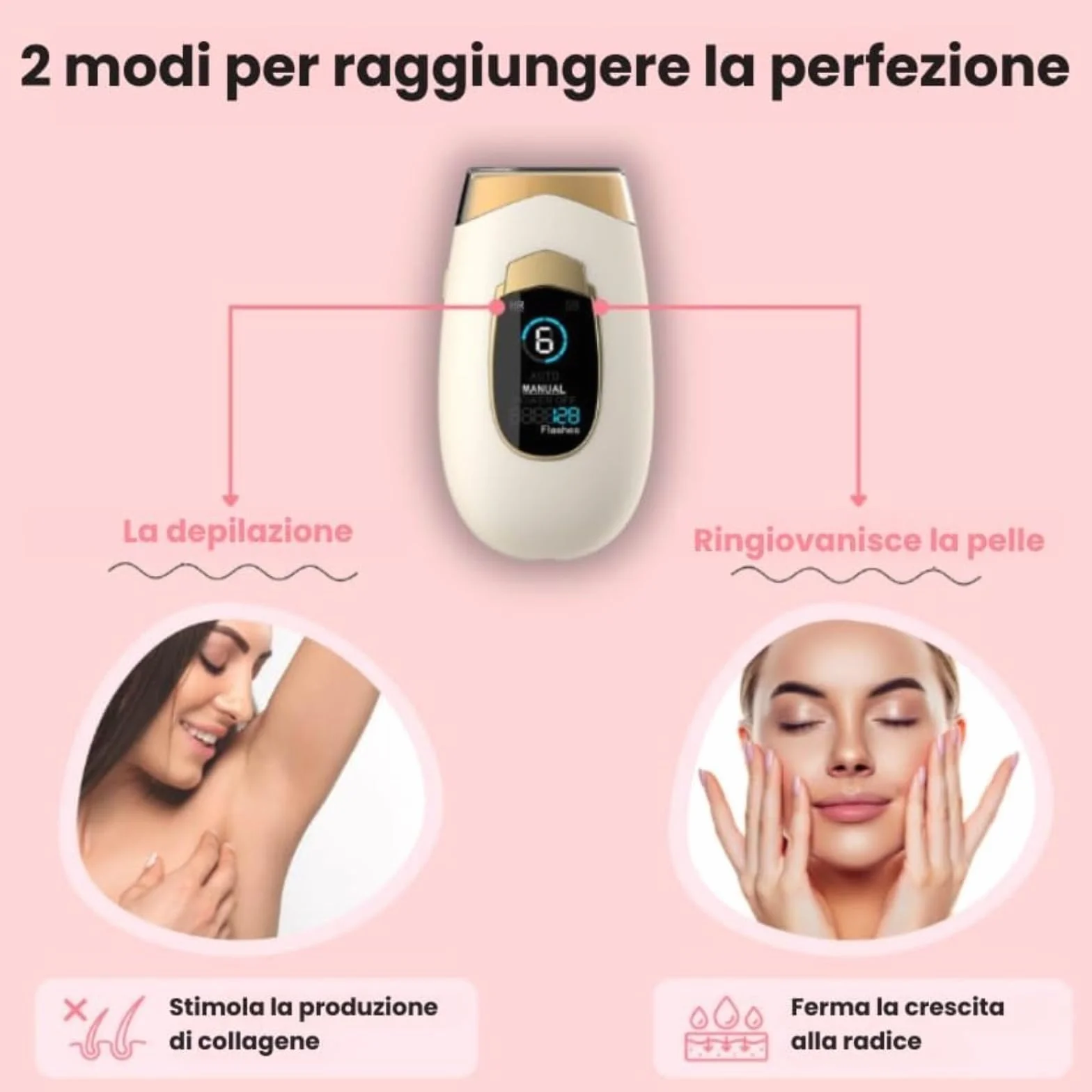 Generico lumisilk Lumina Lumisilk PRO 2.0 z pulsacyjnym światłem 2 w 1 dla kobiet i mężczyzn, depilacja twarzy, bikini i ciała, zaawansowana technologia zapewniająca trwałe rezultaty