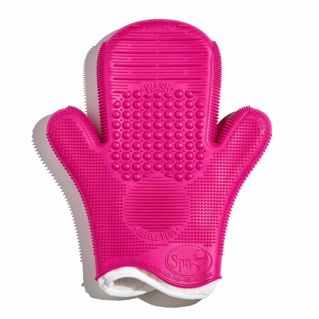 Sigma 2X Sigma Spa Brush Rękawica do czyszczenia pędzli do makijażu, rękawica do czyszczenia pędzli z 7 teksturami, silikonowa mata do czyszczenia pędzli, rękawica do głębokiego czyszczenia i