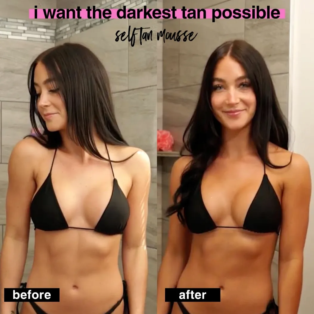 B.TAN I Want The Darkest Tan Możliwa Pianka Samoopalająca Dla Unisex 6,7 uncji Pianka