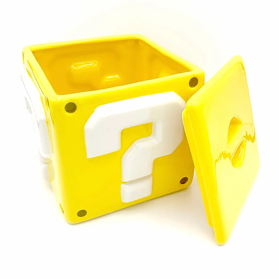 Super Mario Bros blok zapytania blok ceramiczny słoik do przechowywania ciasteczek