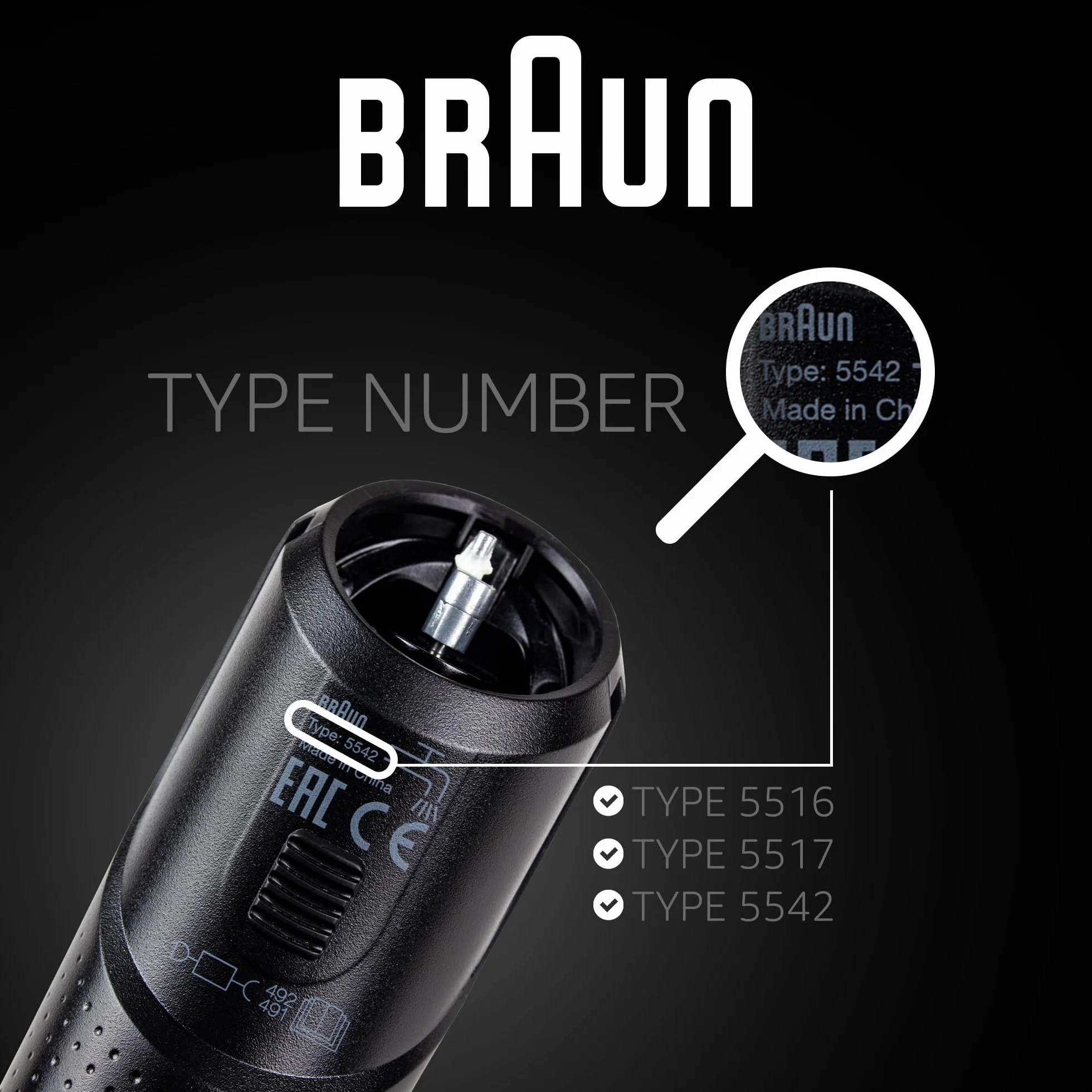 Braun Precyzyjna nasadka do przycinania brody - część zamienna do trymera do brody Braun serii 3, 5, 7 | regulowany w zakresie 1-10 mm | numer modelu 81695628 | typ 5516, 5517, 5542