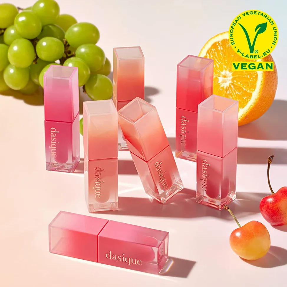 dasique Juicy Dewy Tint (07 Cherry Soda) | Długotrwałe błyszczące plamy do ust, nieprzylepne, wegańskie, bez okrucieństwa
