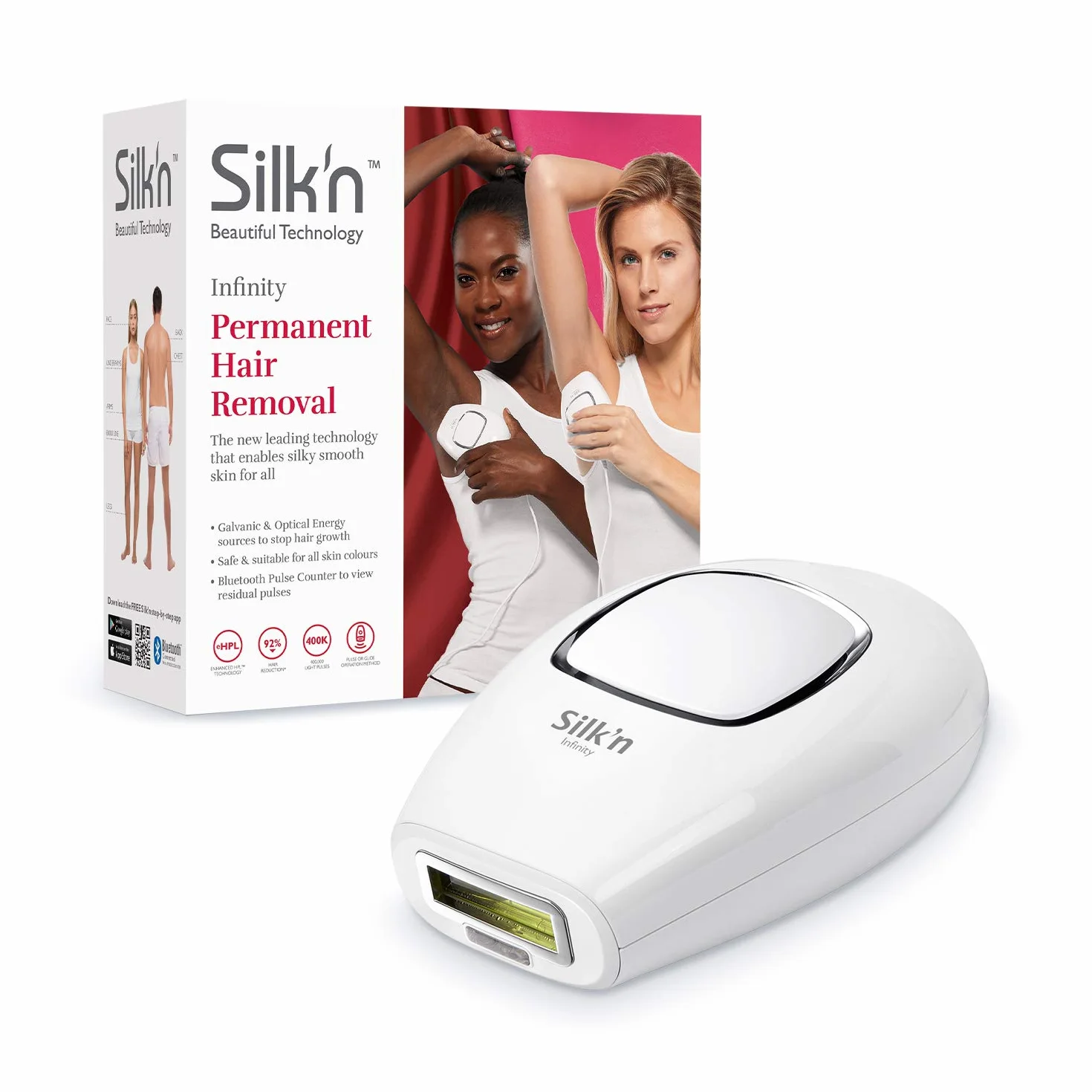 Silk'n Infinity IPL do usuwania włosów 400 000 impulsów biały